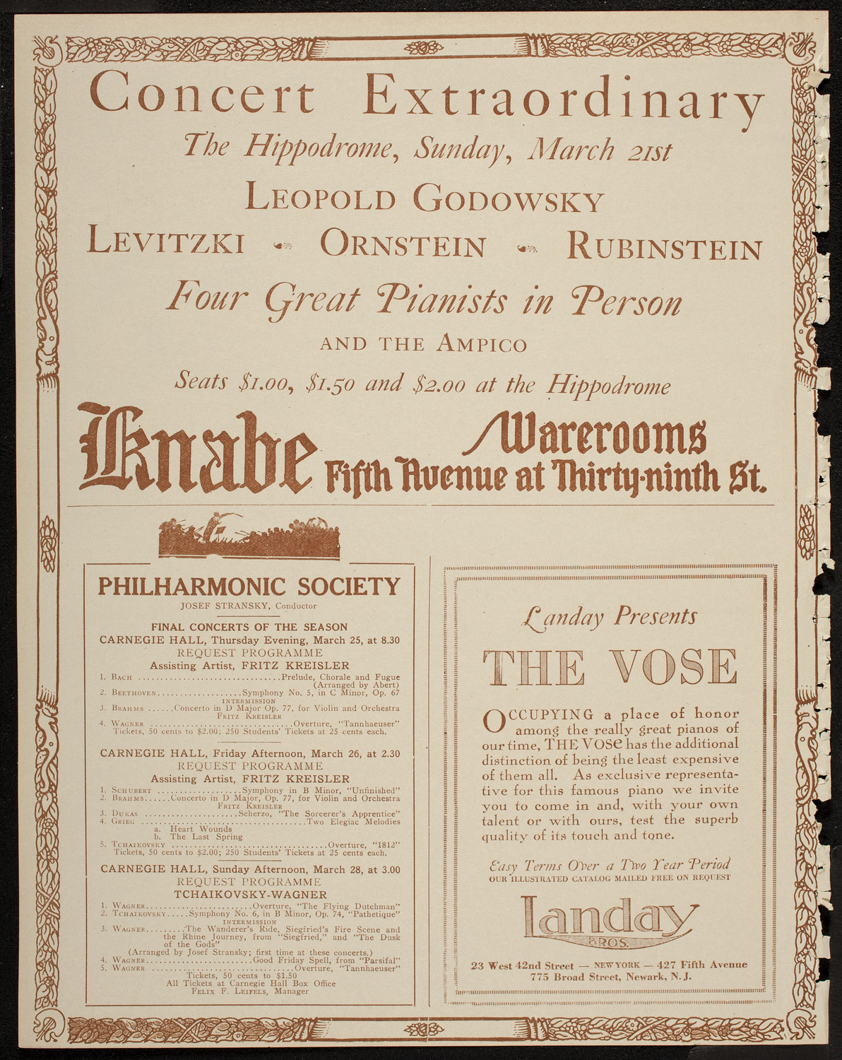 Boston Symphony Orchestra, March 18, 1920, program page 12