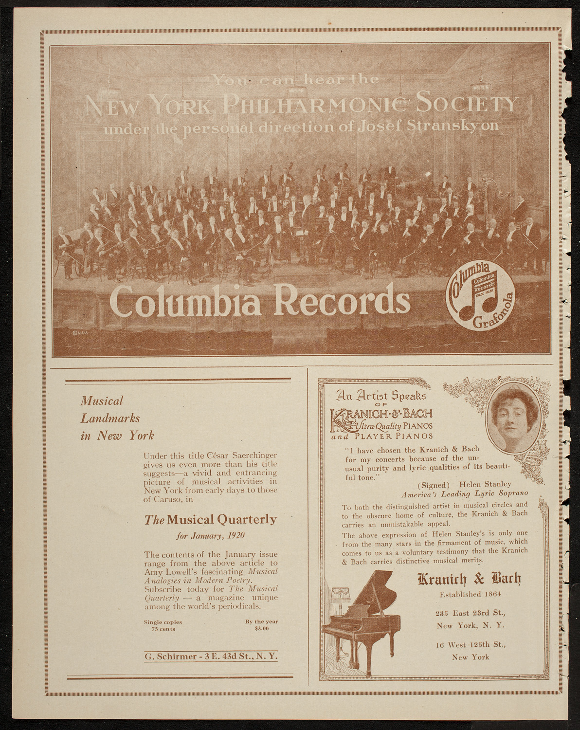 New York Philharmonic, March 26, 1920, program page 6