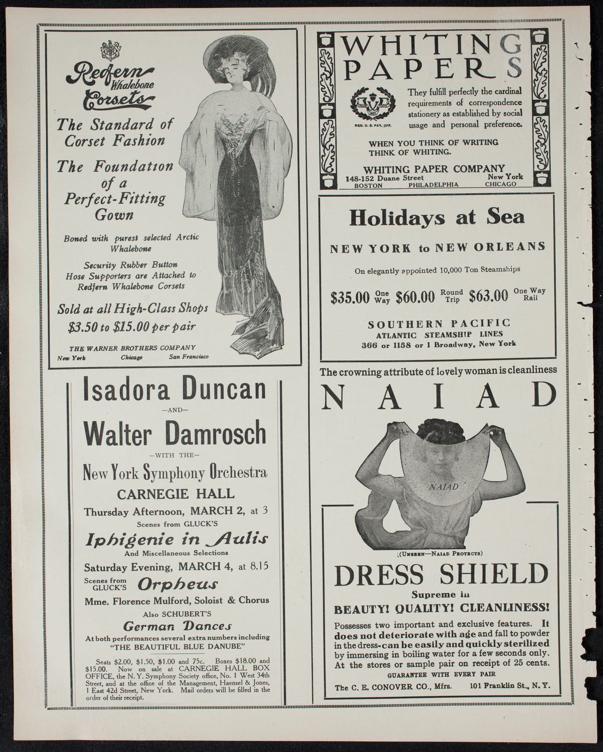 Edmond Clement, Tenor, February 28, 1911, program page 2