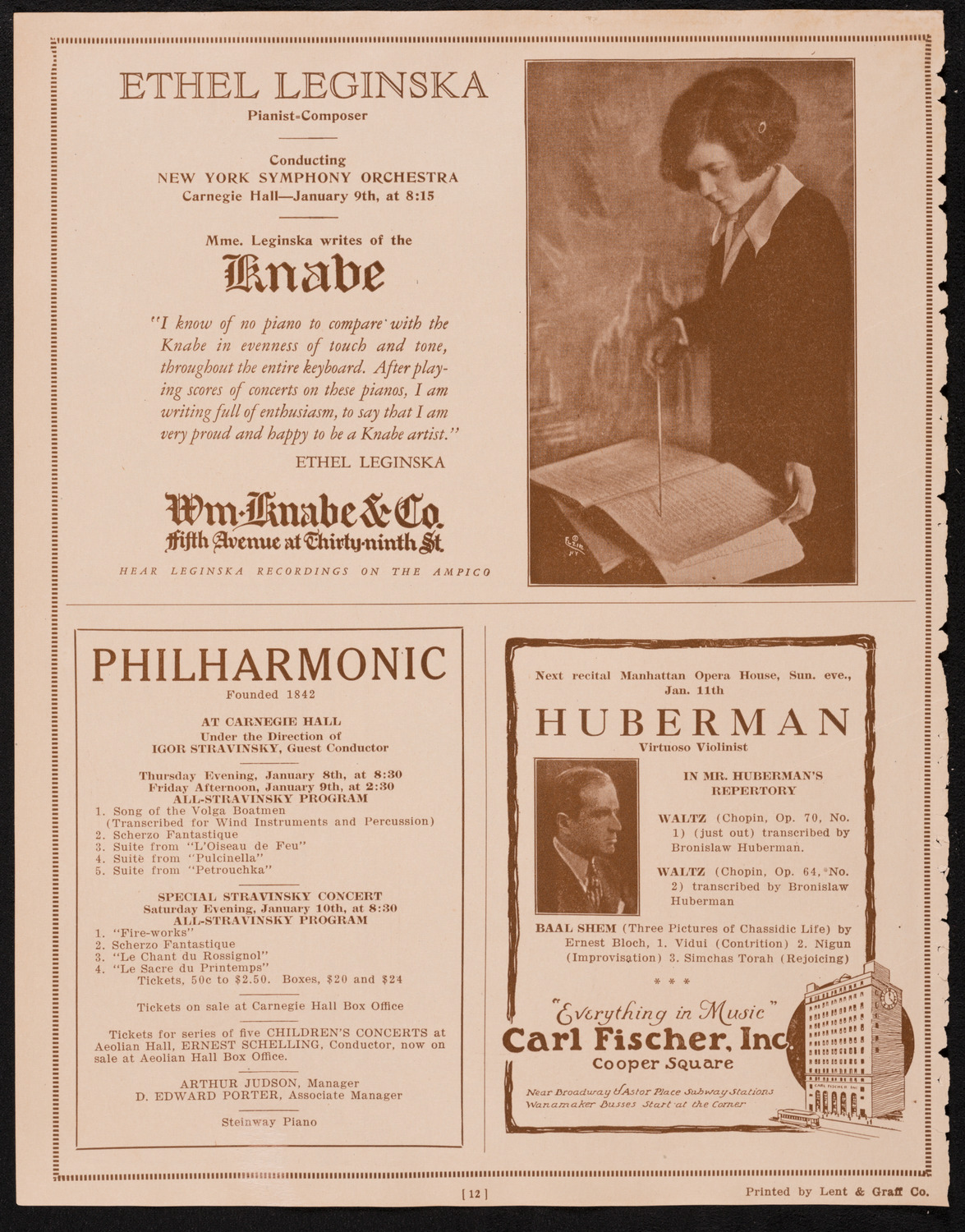 New York Banks' Glee Club, January 7, 1925, program page 12