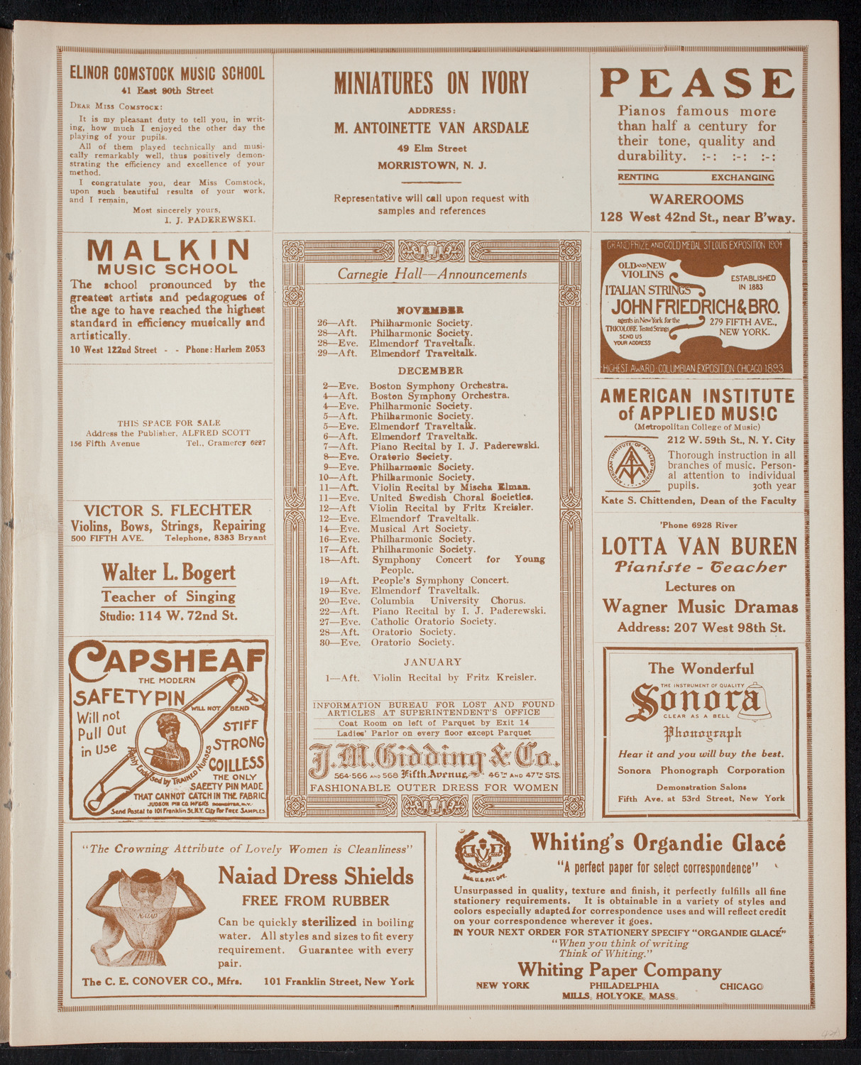 Roy Chandler's South American Series: Spring Byington-Chandler "A Trip to the Argentine", November 25, 1915, program page 3