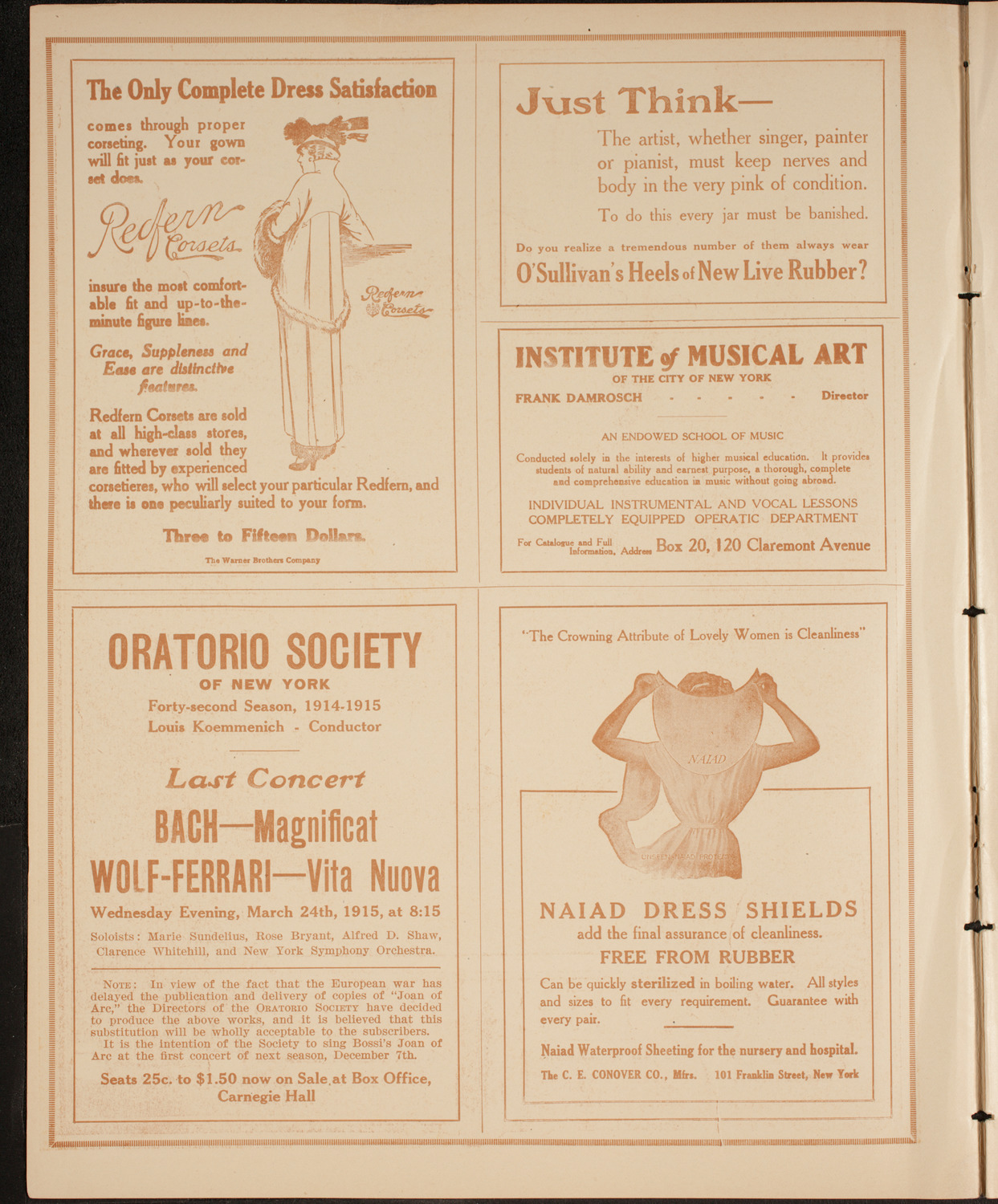 Lecture by David I. Walsh, February 1, 1915, program page 2