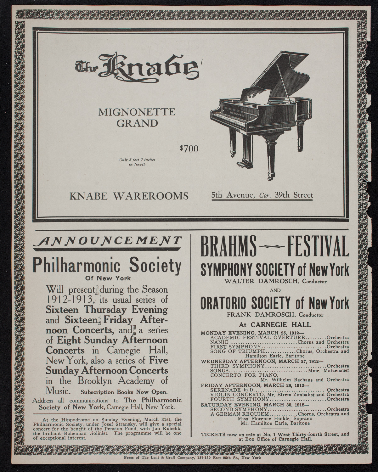 David Bispham, Baritone, March 22, 1912, program page 12