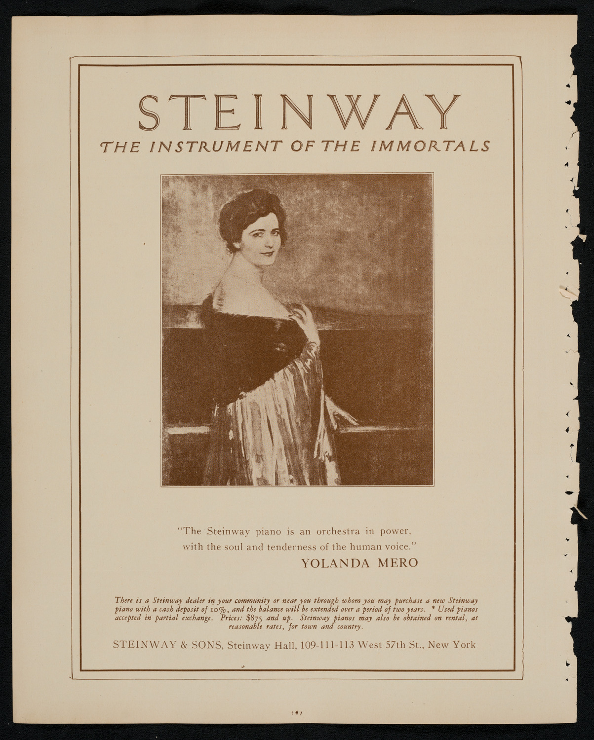 Ossip Gabrilowitsch, Piano, November 21, 1925, program page 4