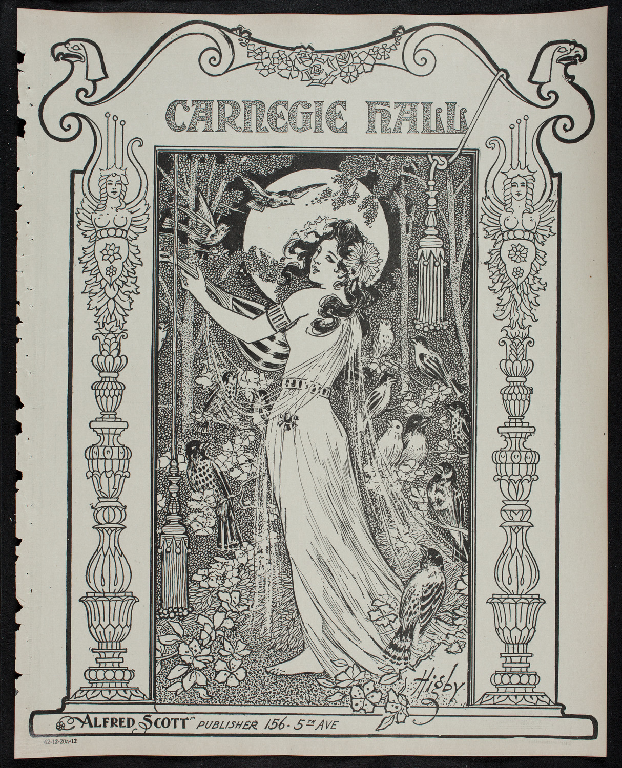 New York Philharmonic, December 20, 1912, program page 1