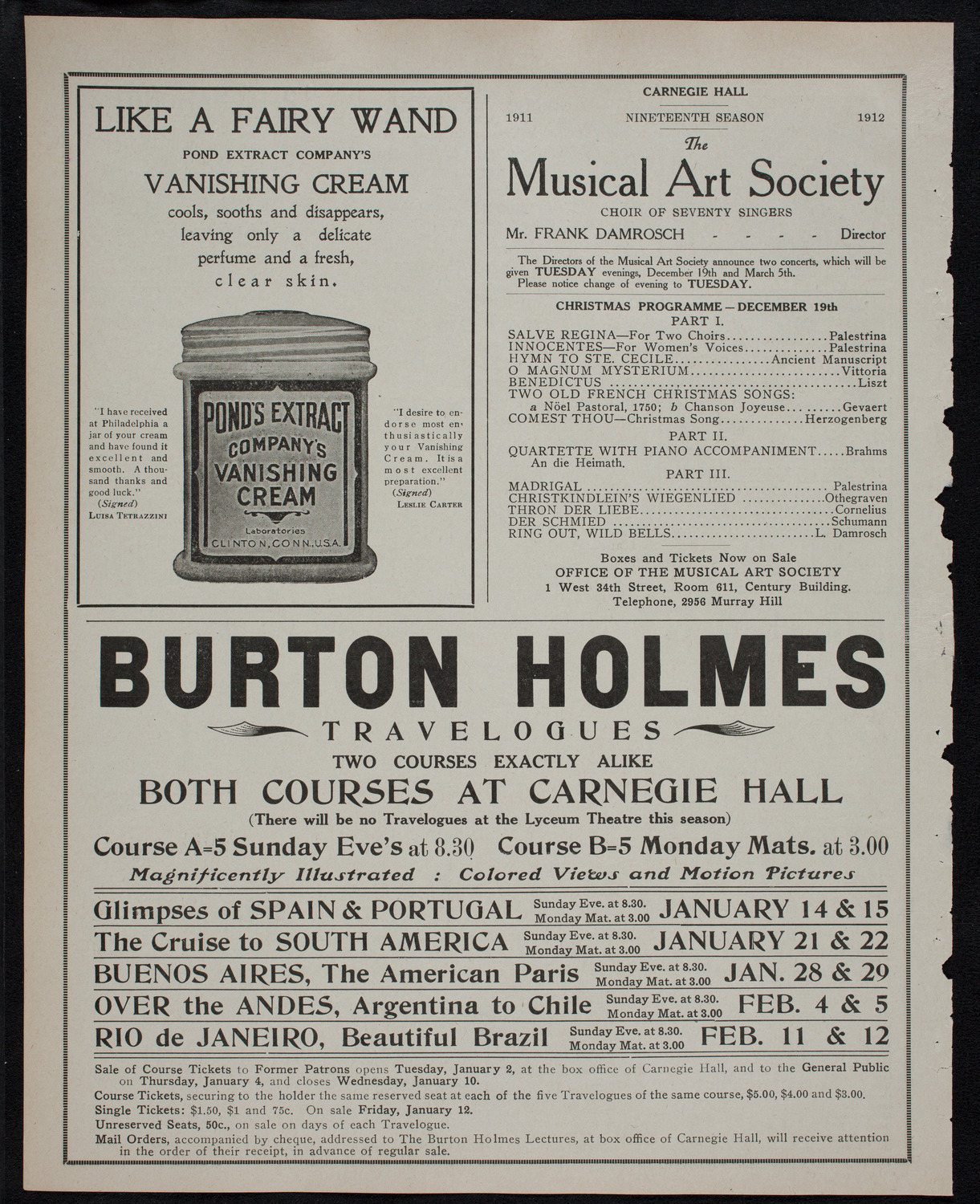 Elmendorf Lecture: Naples and Environs, December 11, 1911, program page 8