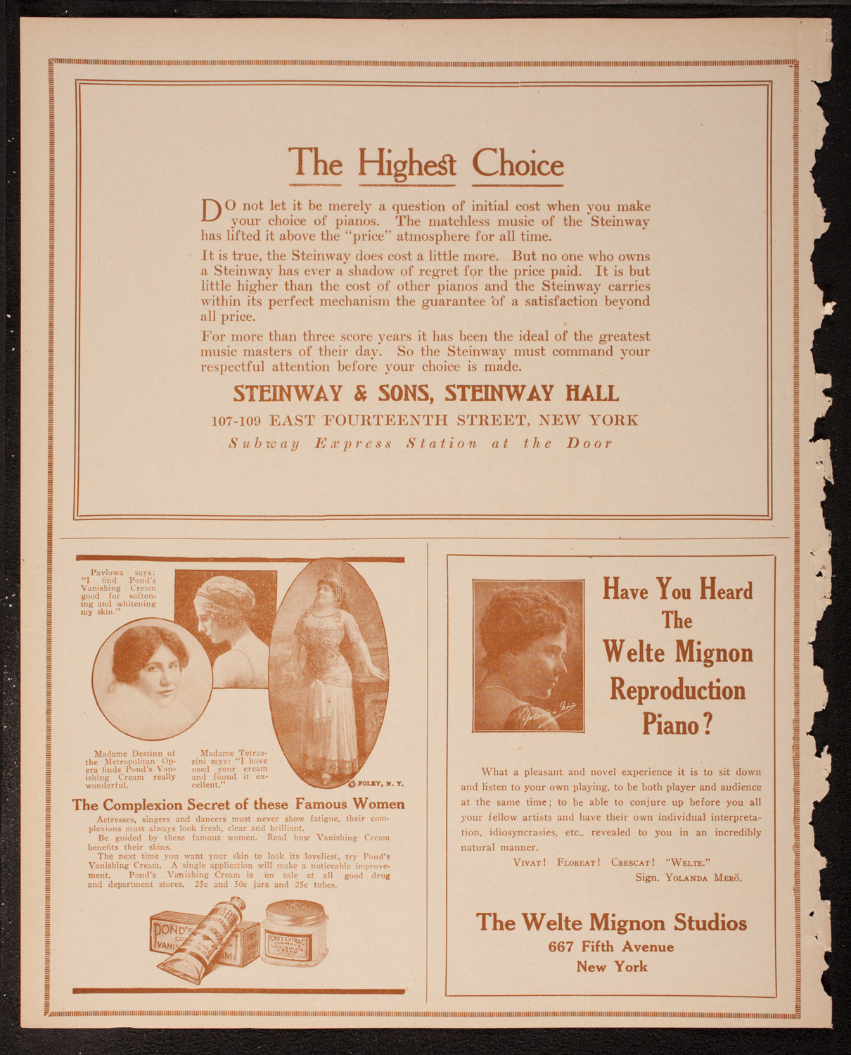 New York Symphony Orchestra, March 13, 1917, program page 6