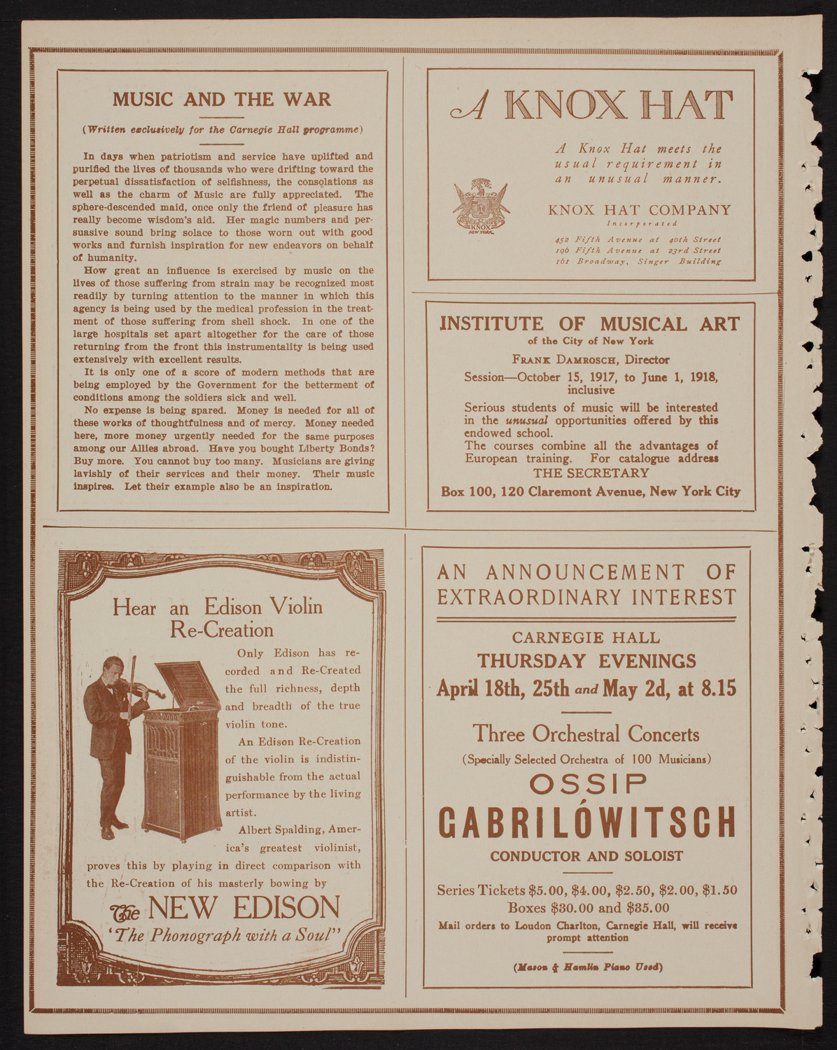 Italian Division of International Music Festival Chorus, April 17, 1918, program page 2