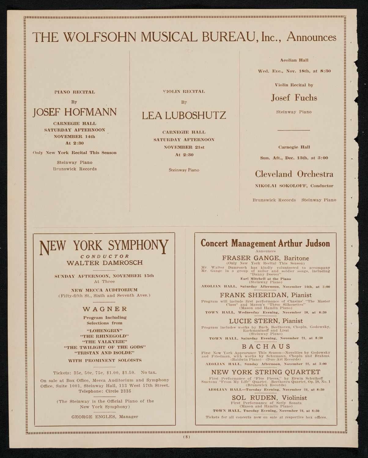 Esther Dale, Soprano, November 9, 1925, program page 8