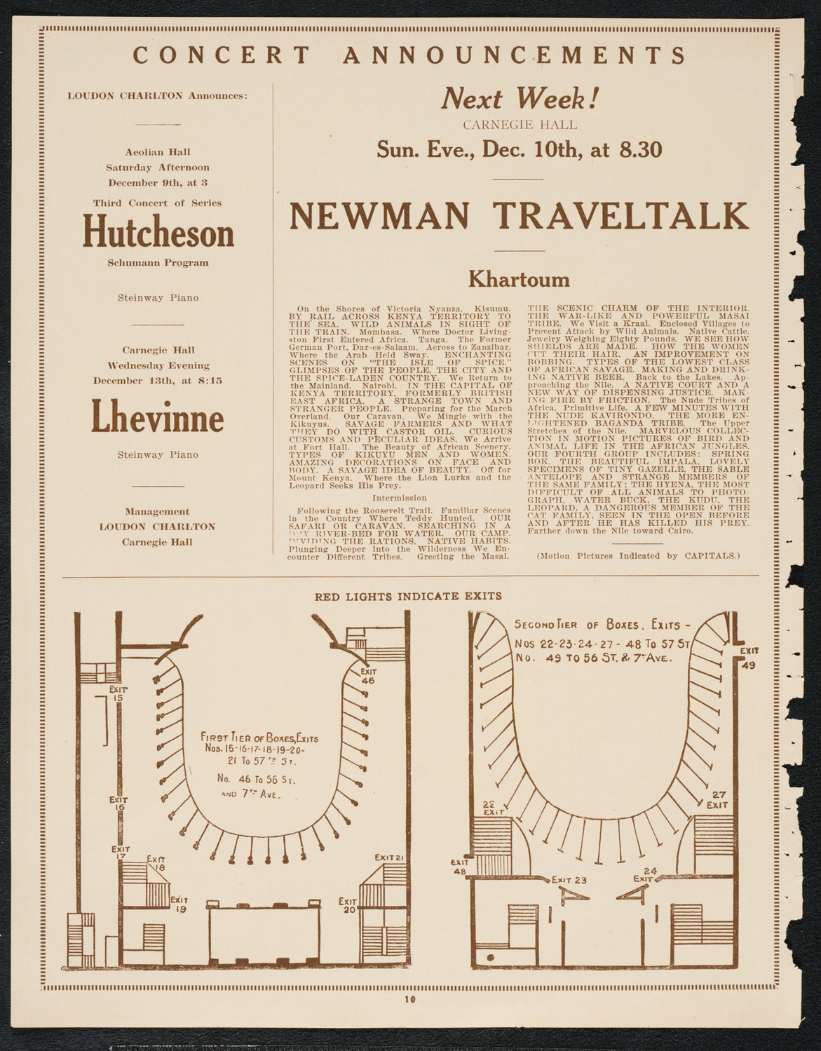 Newman Traveltalks: Congo to Victoria Nyanza, December 3, 1922, program page 10