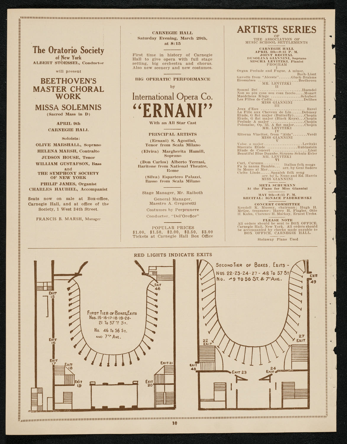 New York Philharmonic, March 28, 1924, program page 10