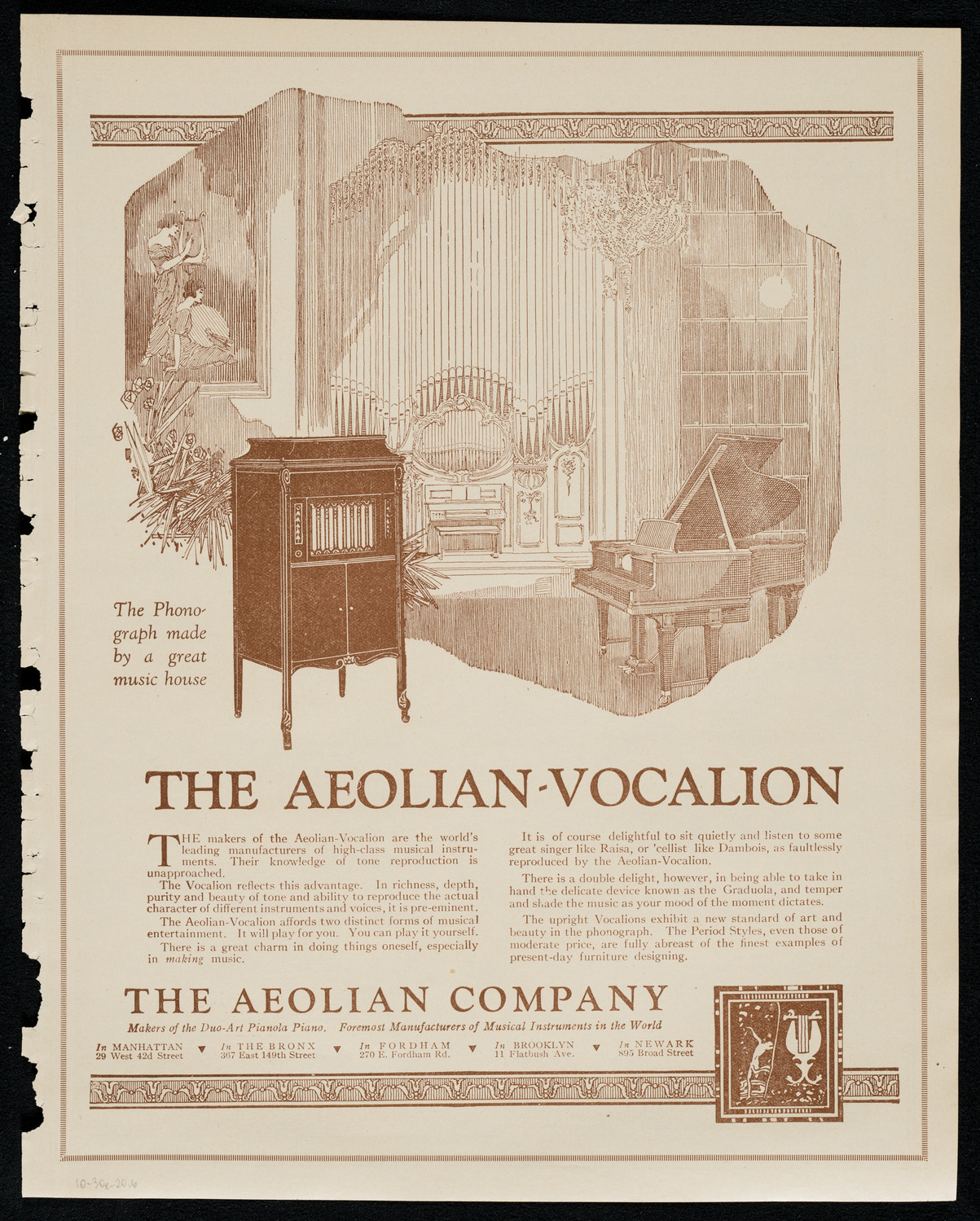 Mishel Piastro, Violin, October 30, 1920, program page 11