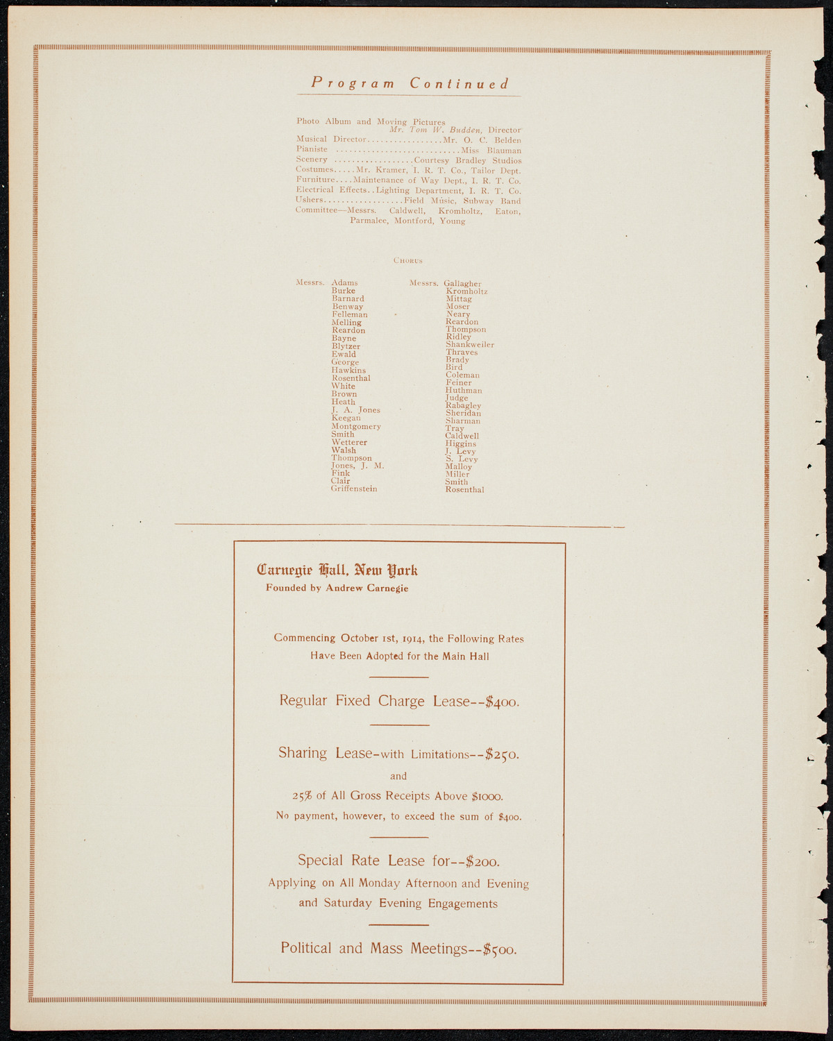 Interborough Dramatic Company Minstrel Performance, April 24, 1914, program page 10