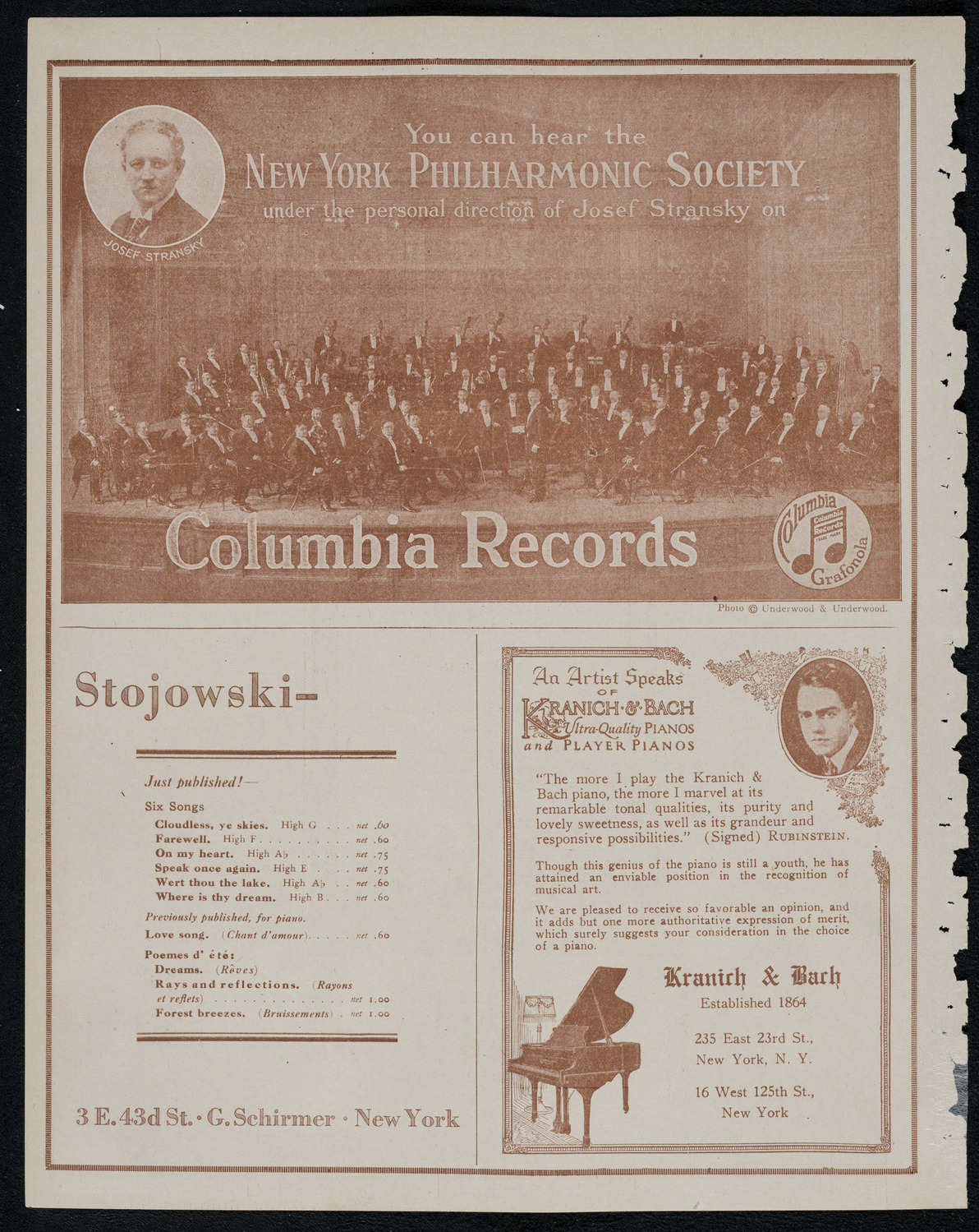 New York Philharmonic, February 10, 1921, program page 6