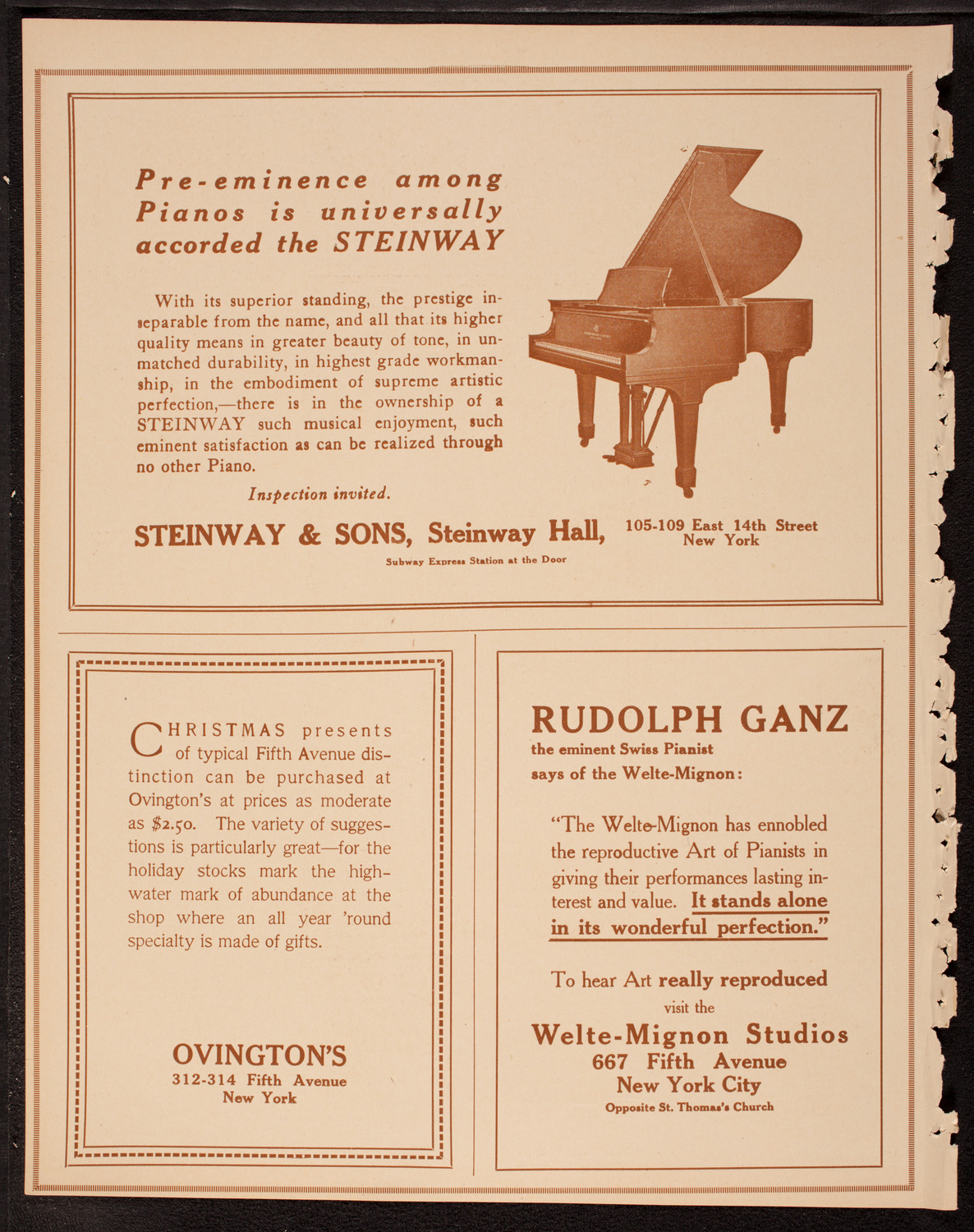 New York Philharmonic, December 13, 1917, program page 4
