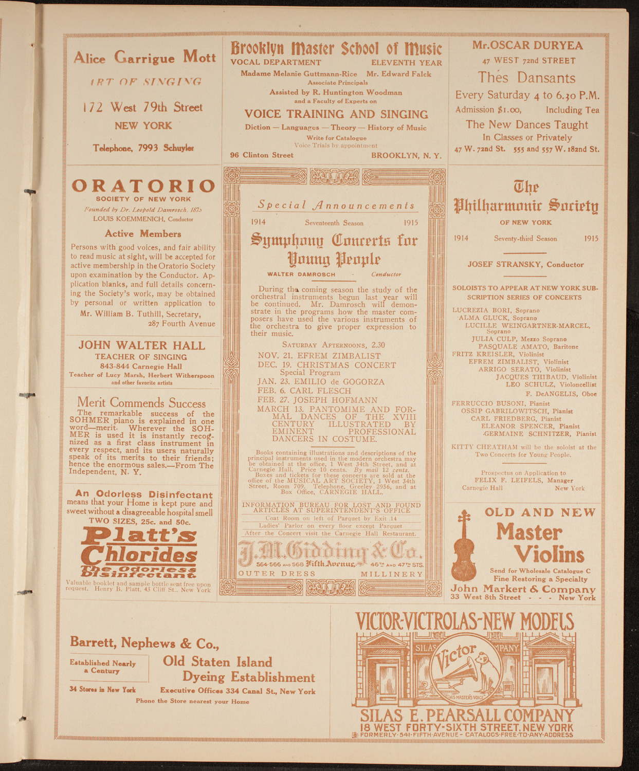 Armgaard Karl Graves: The Spy System Relative to War and Peace, November 4, 1914, program page 9