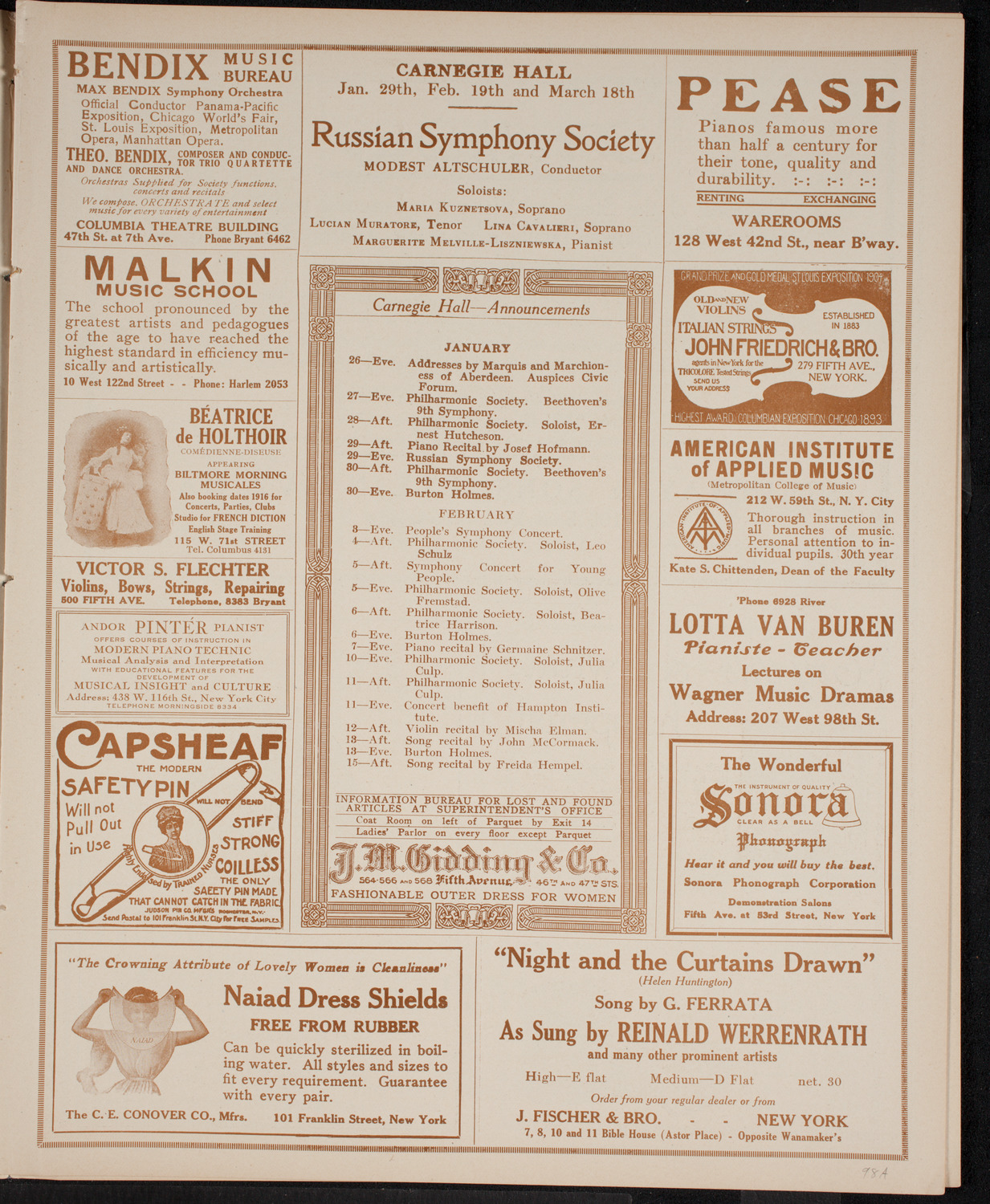 Mass Meeting and Demonstration for Jewish Congress to Demand the Rights of the Jewish People, January 24, 1916, program page 3