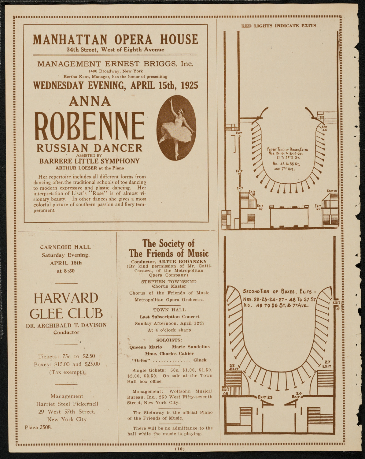 New York Philharmonic, April 11, 1925, program page 10