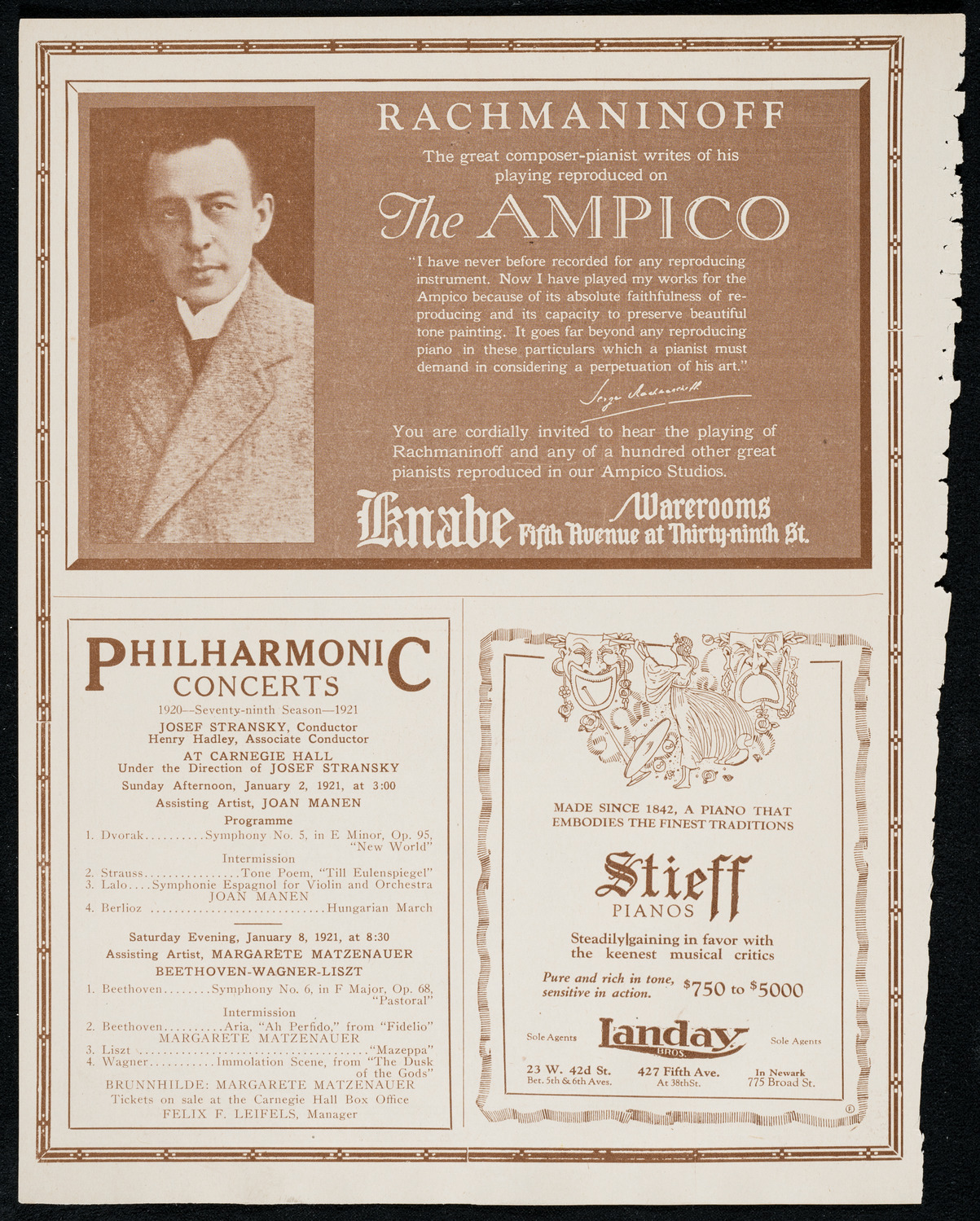 New York Philharmonic, December 31, 1920, program page 12