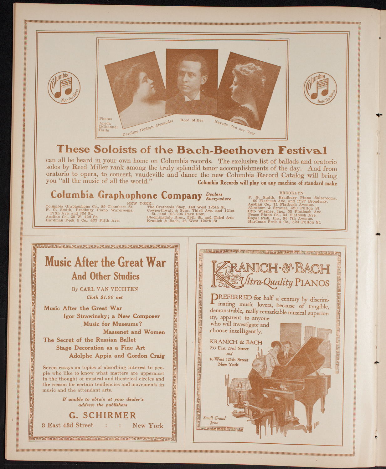 New York Philharmonic, January 28, 1916, program page 6