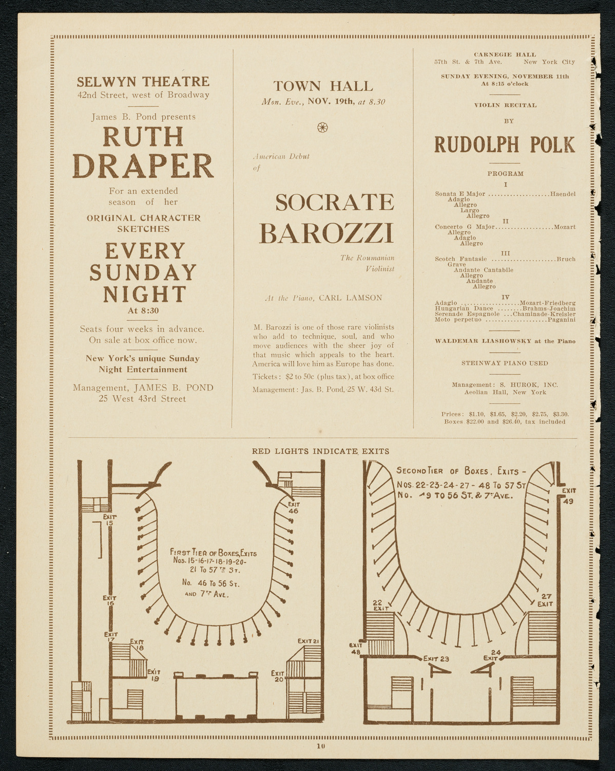 Albert Spalding, Violin, November 4, 1923, program page 10