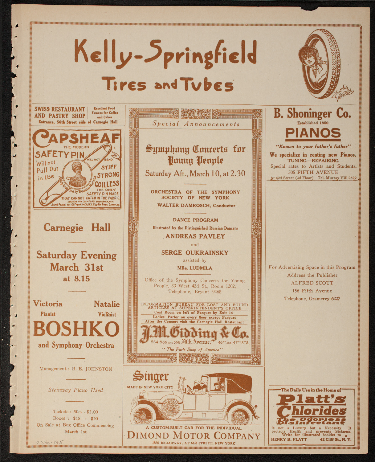 Symphony Concert for Young People, February 24, 1917, program page 9