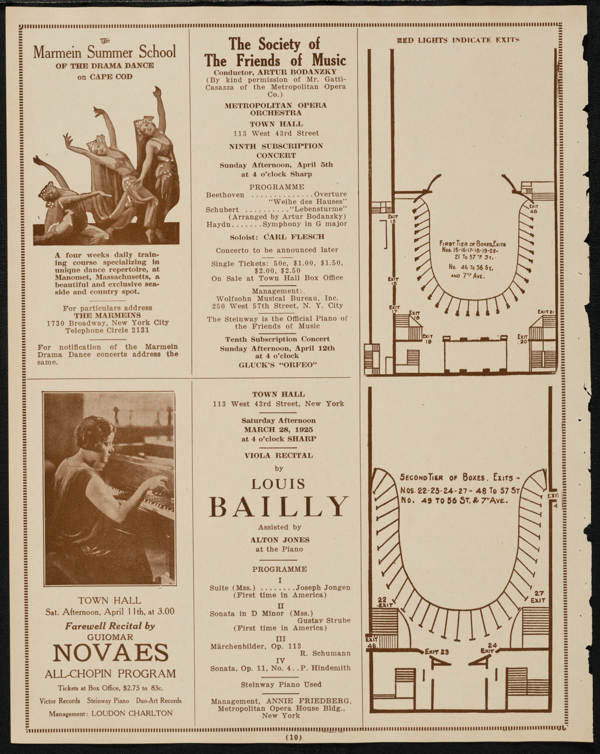 New York Symphony Orchestra, March 27, 1925, program page 10