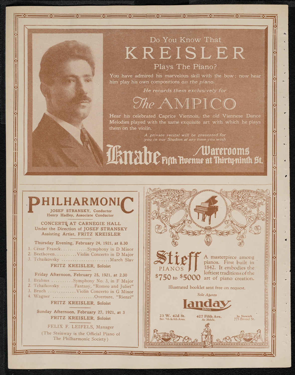 National Symphony Orchestra, February 24, 1921, program page 12