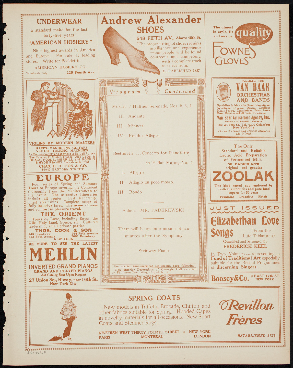 Boston Symphony Orchestra, March 21, 1914, program page 7
