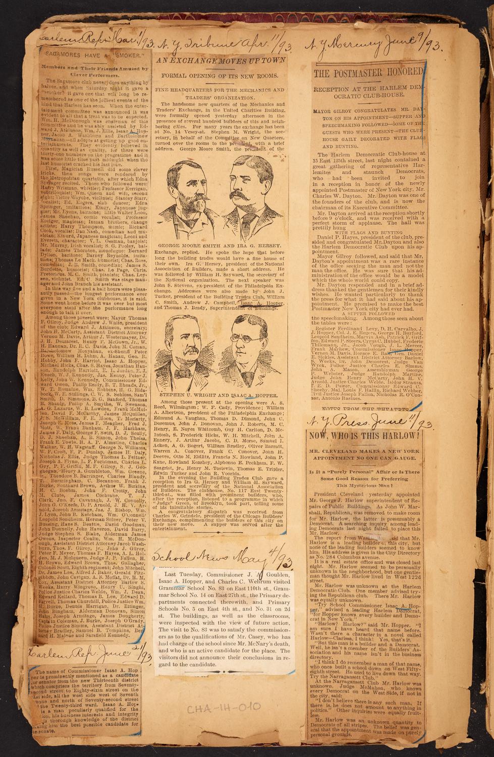 Isaac Hopper Scrapbook, page 10: 1893