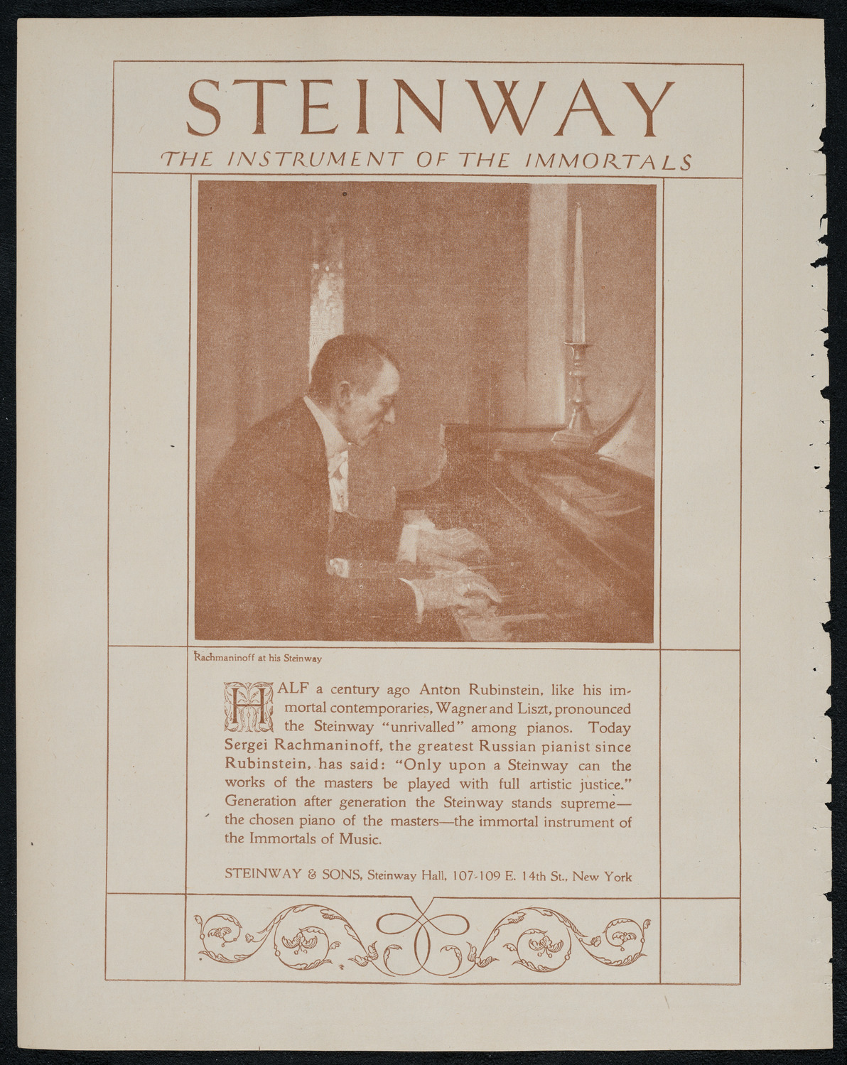 National Symphony Orchestra, February 20, 1921, program page 4