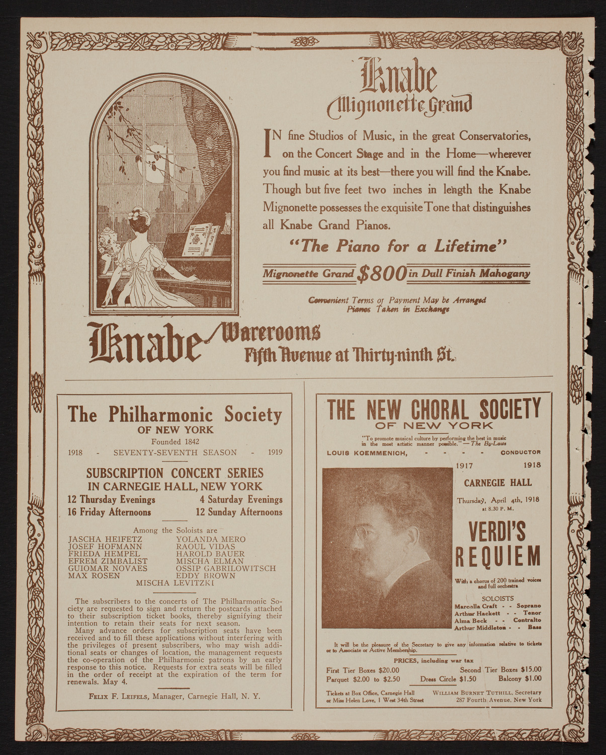 Meeting: The Humanitarian Cult, April 2, 1918, program page 12