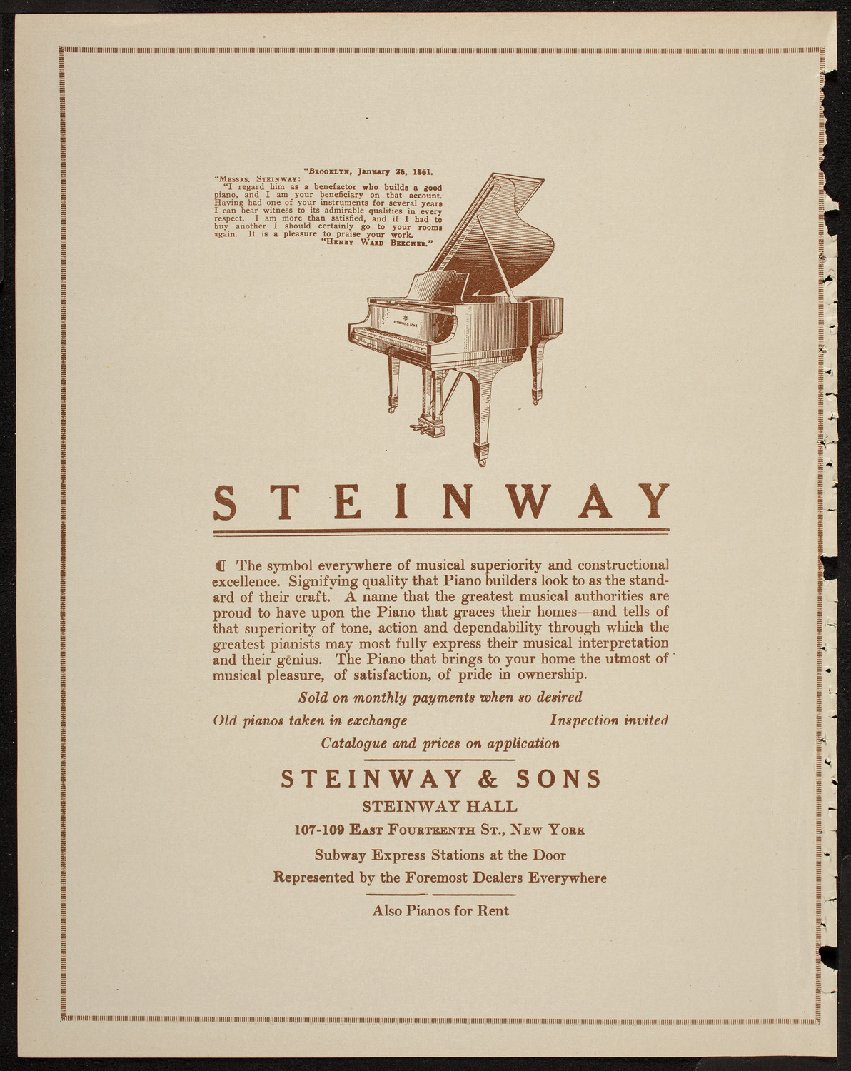 New York Philharmonic, March 25, 1920, program page 4