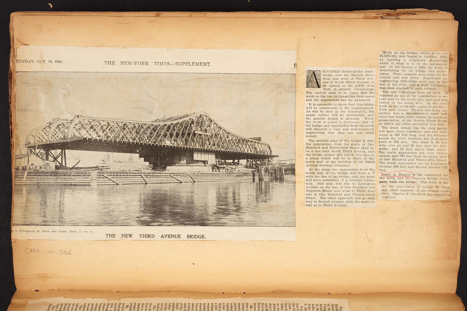 Isaac Hopper Scrapbook, page 62: 1896