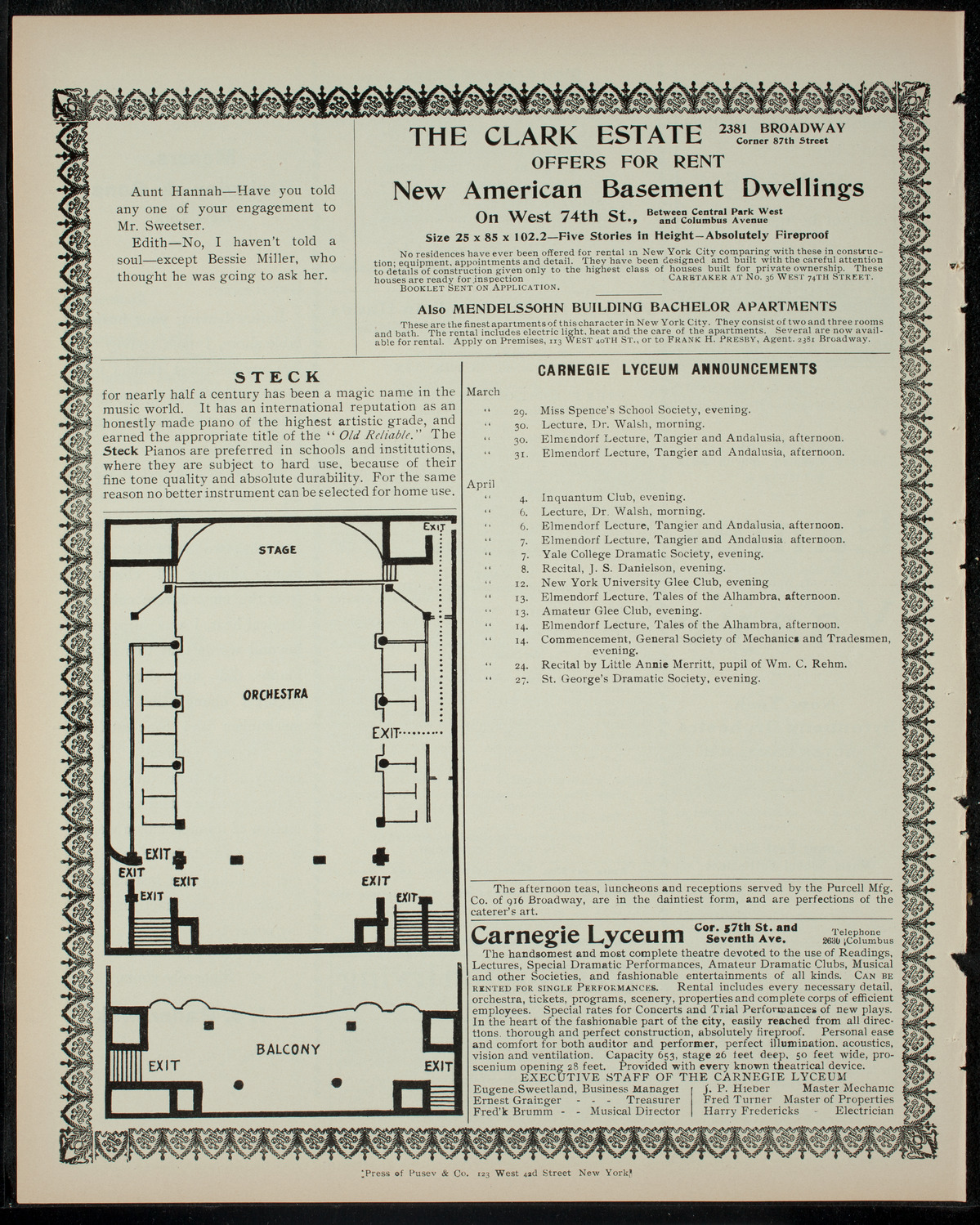 Miss Spence's School Society, March 29, 1905, program page 4