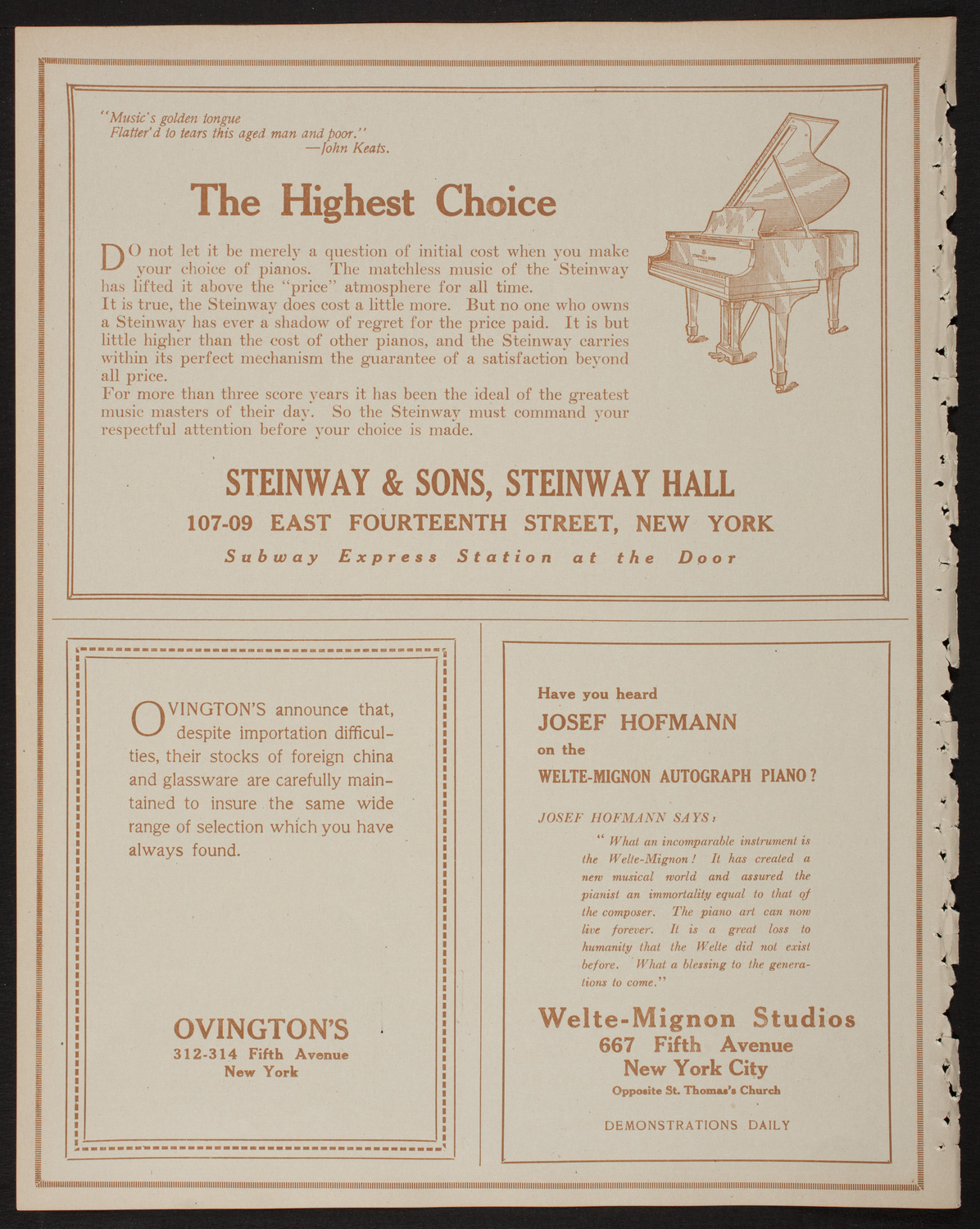 Boston Symphony Orchestra, March 16, 1918, program page 4