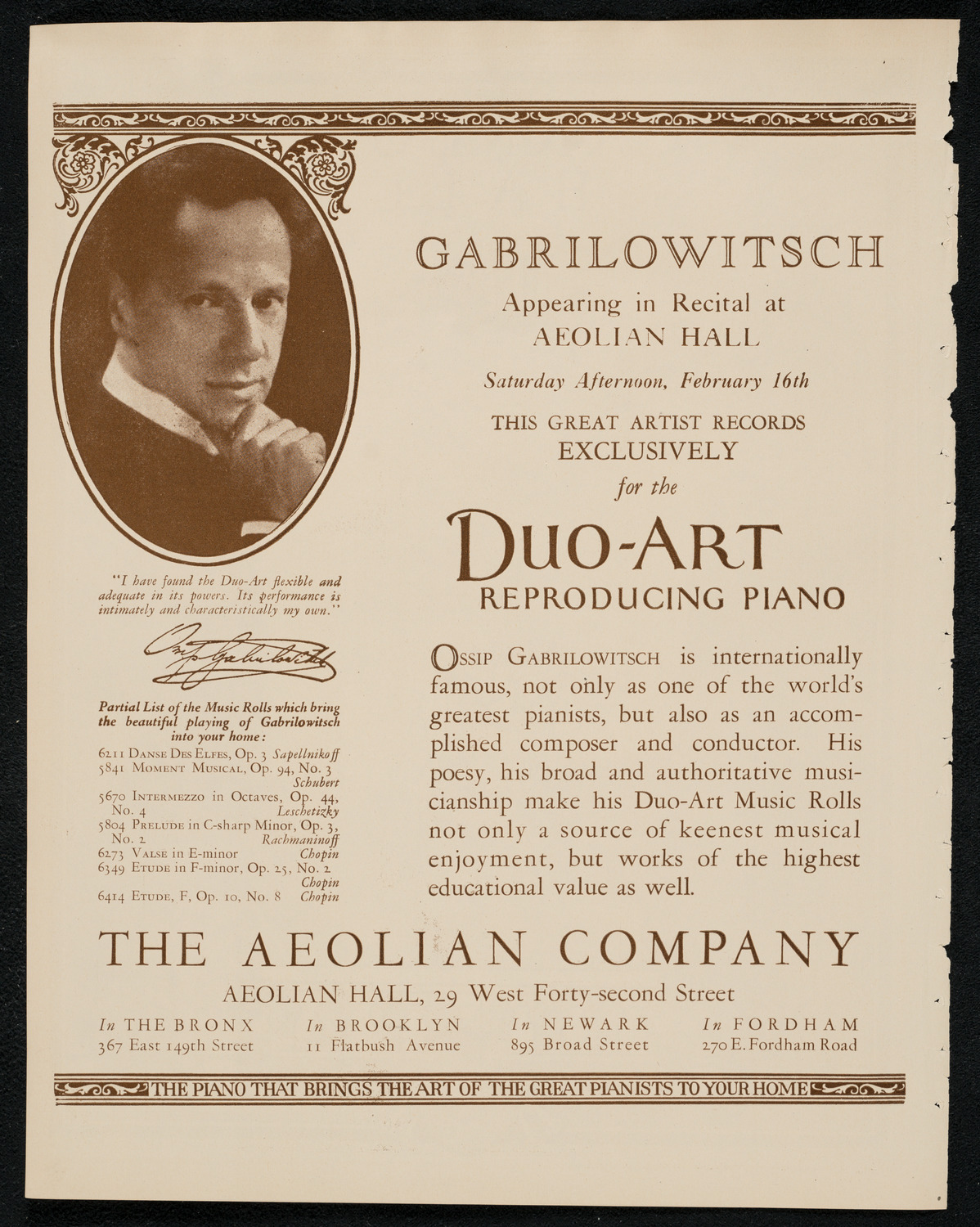 State Symphony Orchestra of New York, February 13, 1924, program page 2