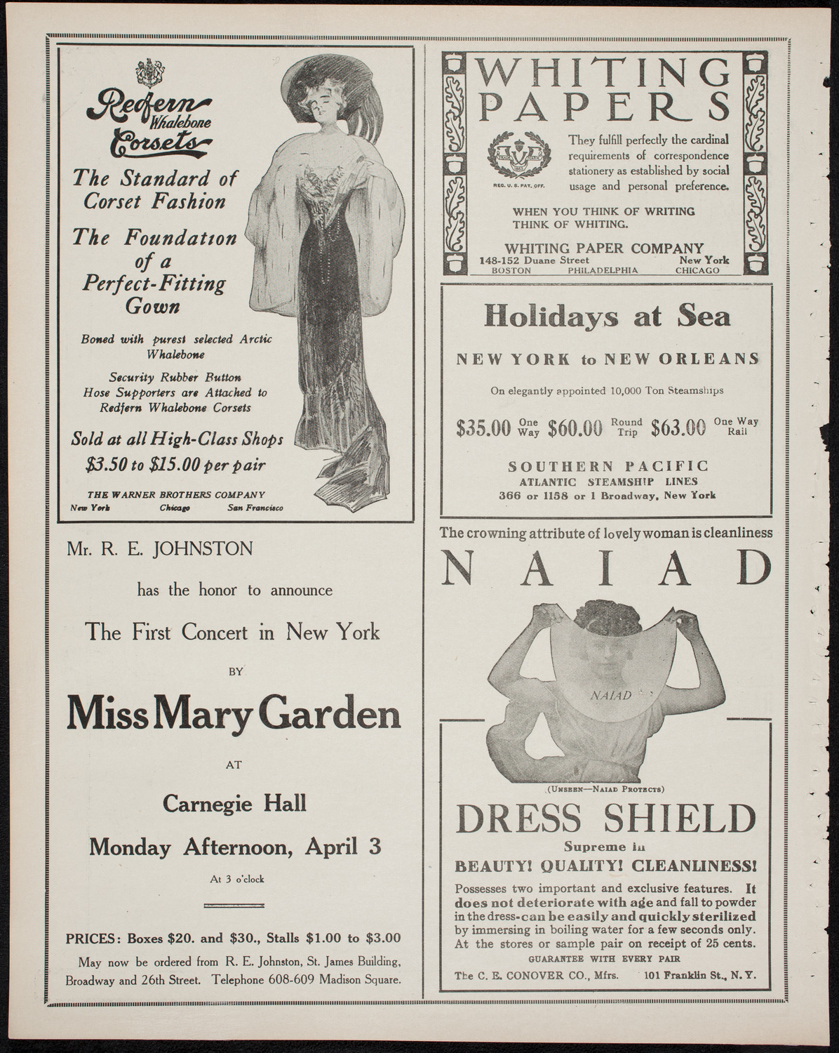 Isadora Duncan, Dancer, with the New York Symphony Orchestra, March 4, 1911, program page 2