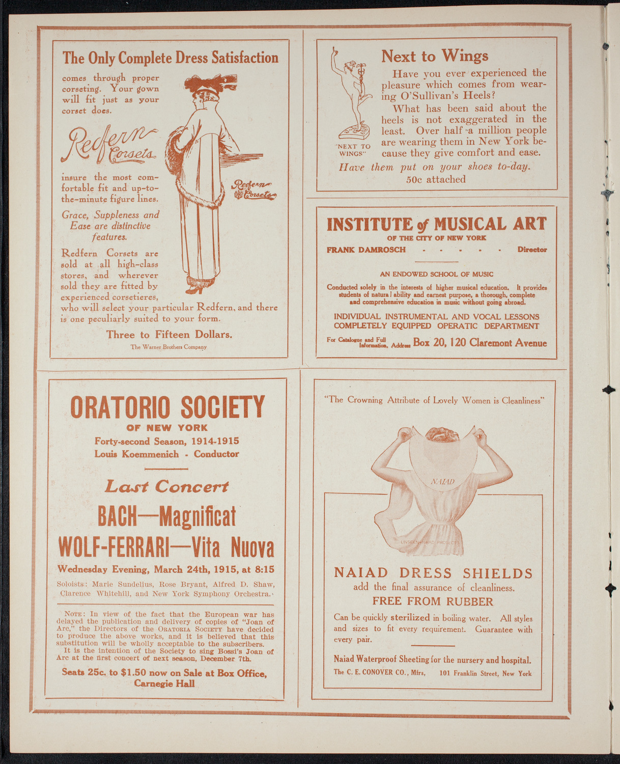 New York Philharmonic, March 12, 1915, program page 2