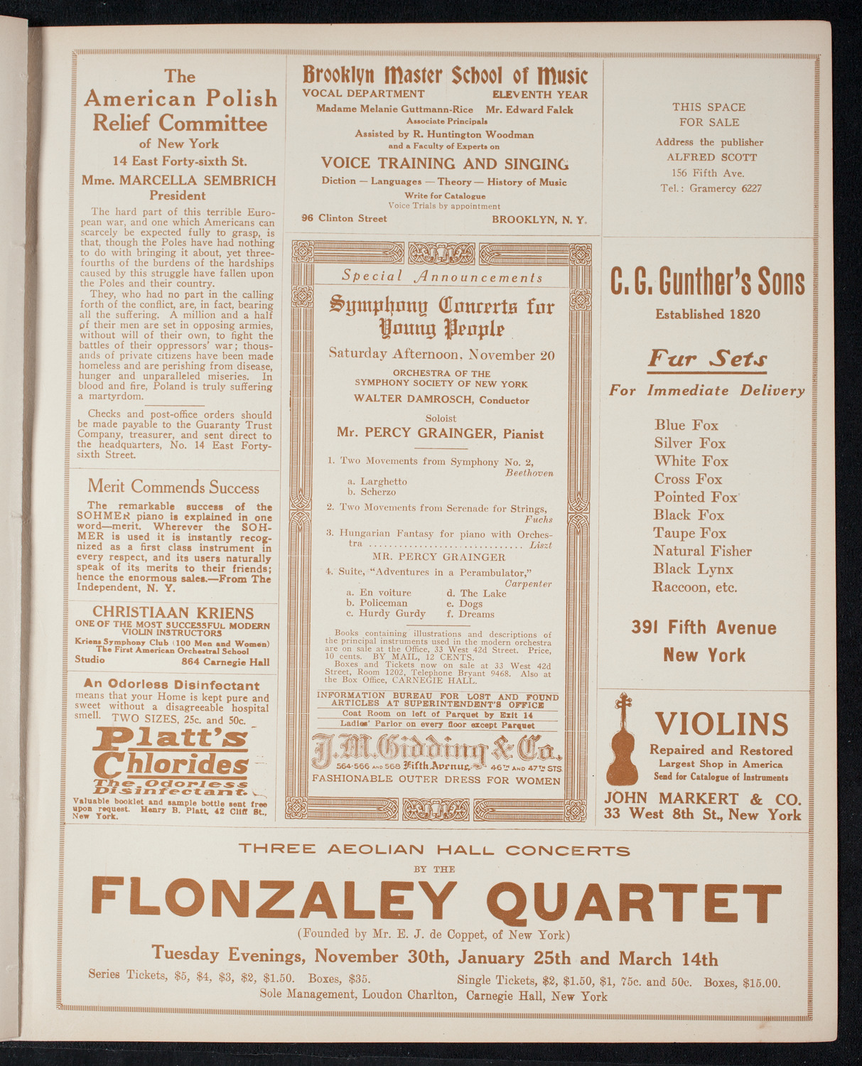 Leopold Godowsky, Piano, November 13, 1915, program page 9