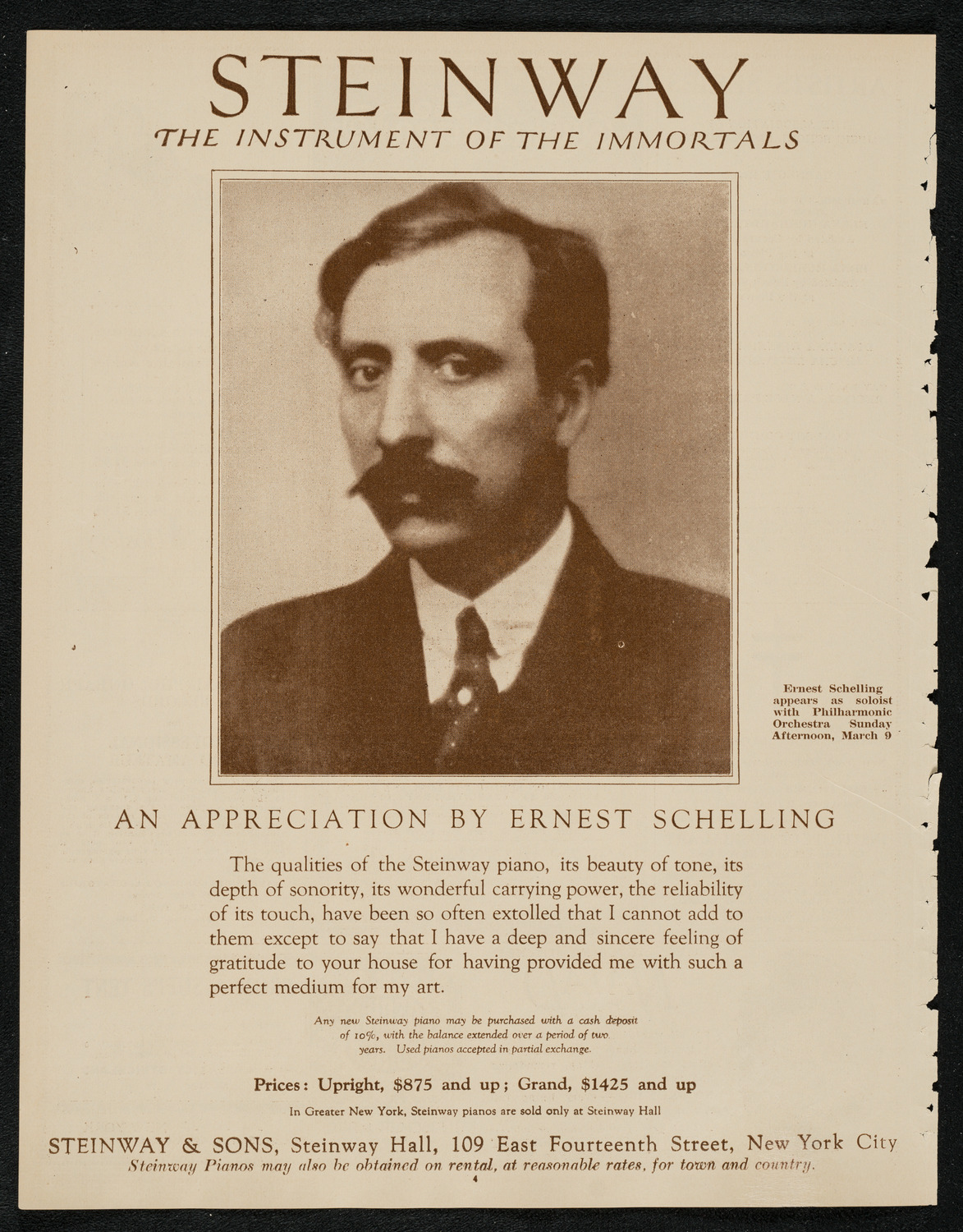 Philadelphia Orchestra and the Toronto Mendelssohn Choir, March 5, 1924, program page 4