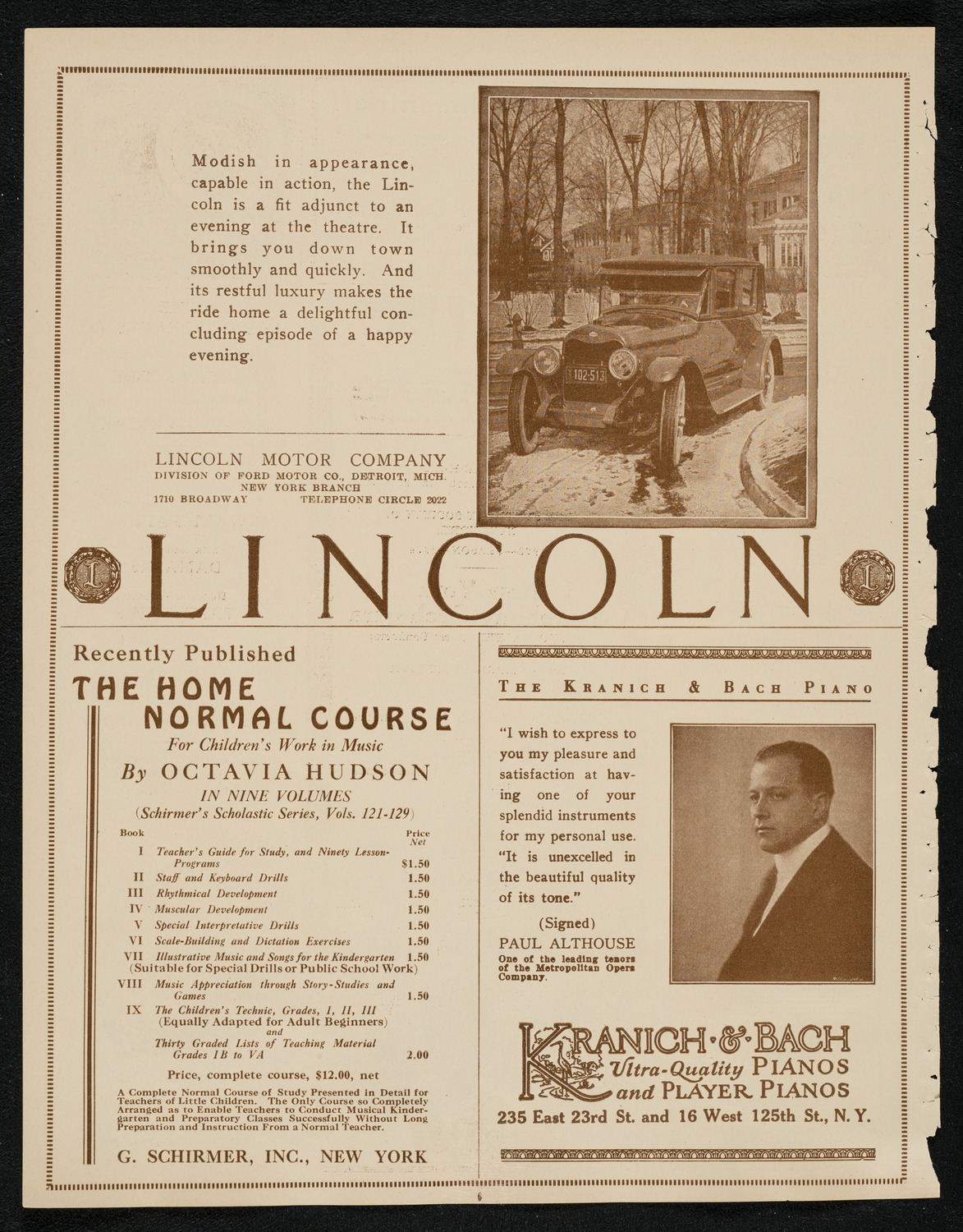 New York Symphony Orchestra, March 7, 1924, program page 6