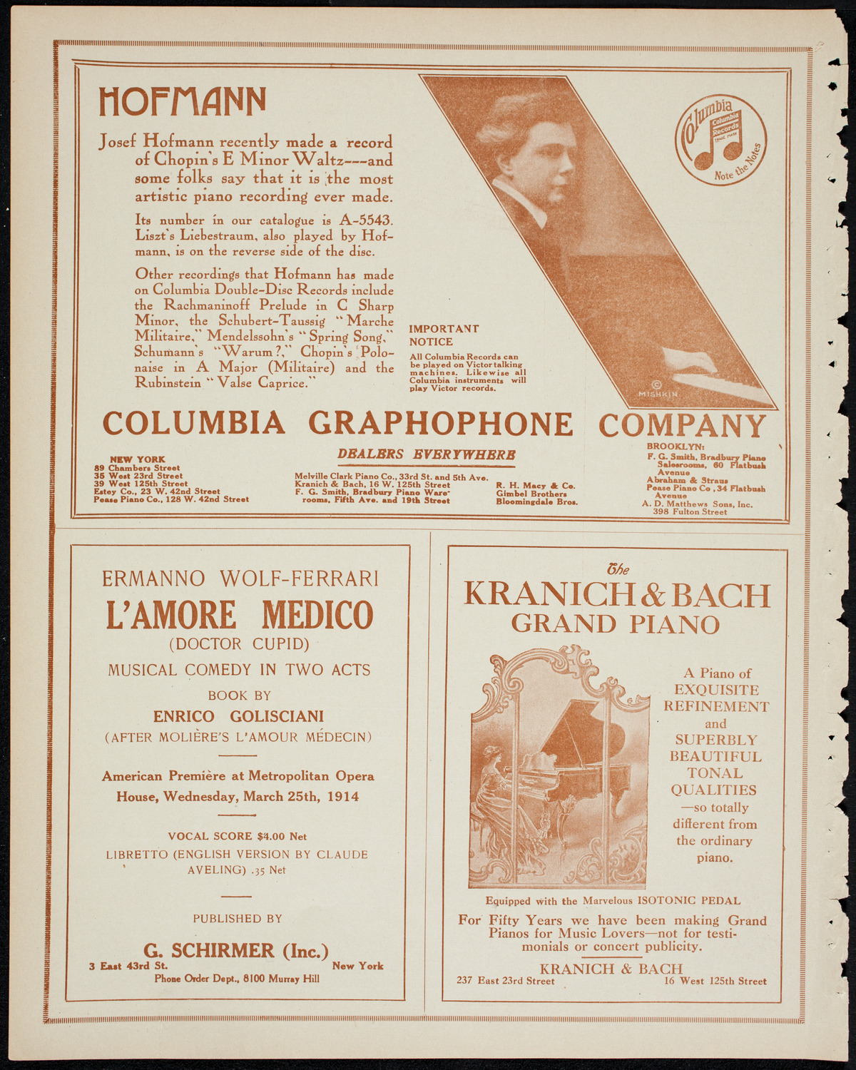 New York Banks' Glee Club, April 16, 1914, program page 6