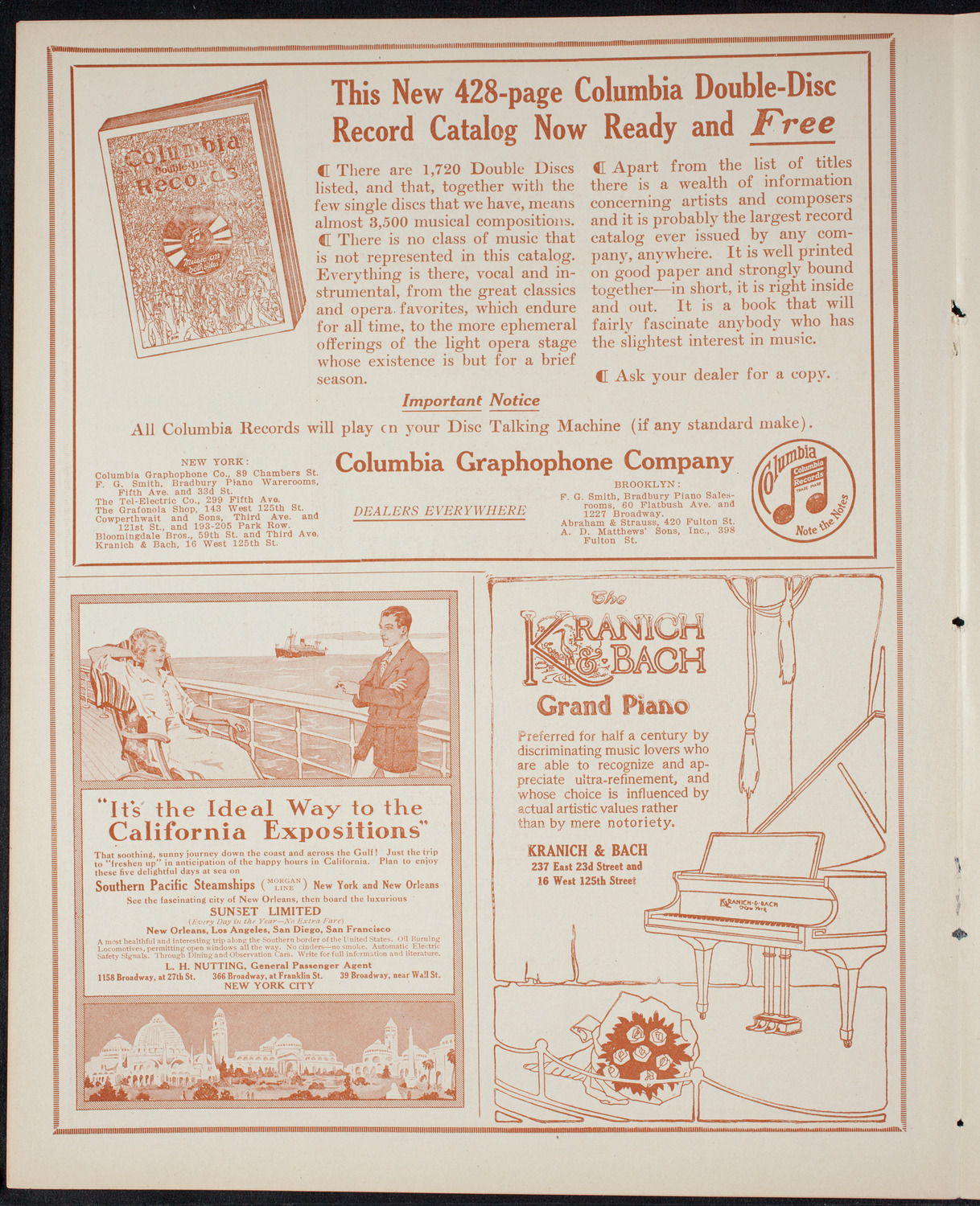 Oscar Seagle, Tenor, March 8, 1915, program page 6