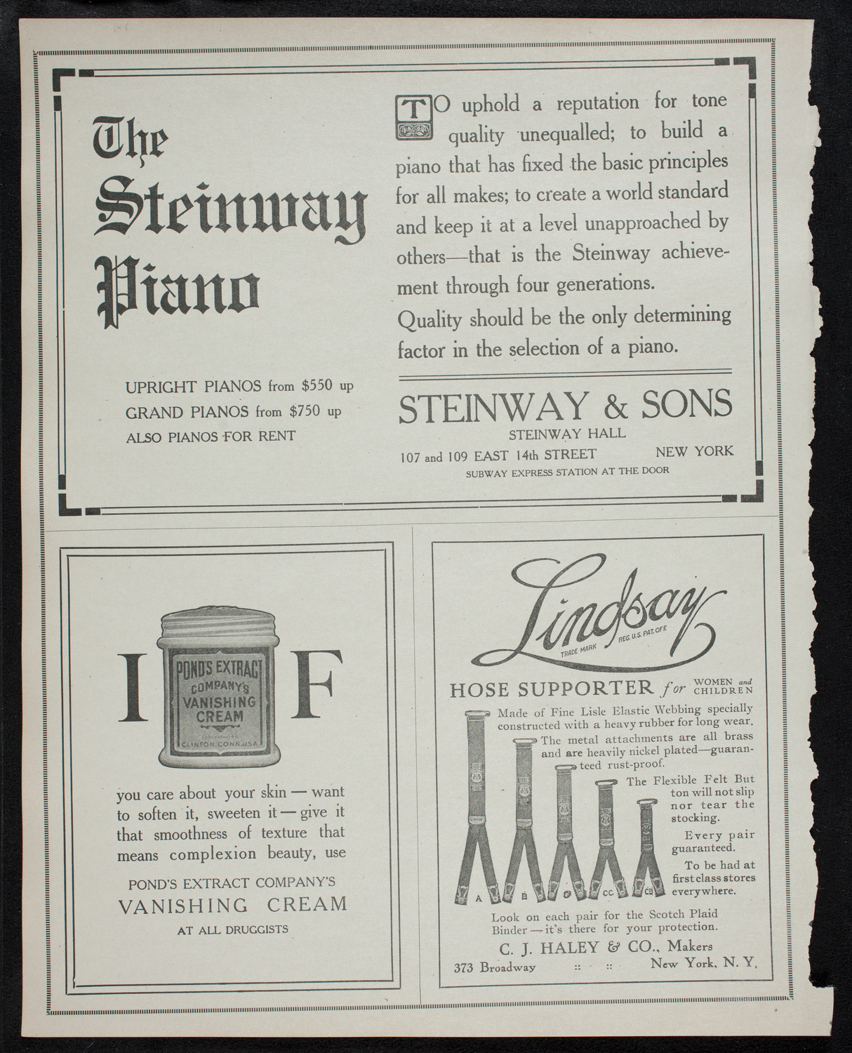 New York Philharmonic, November 22, 1912, program page 4