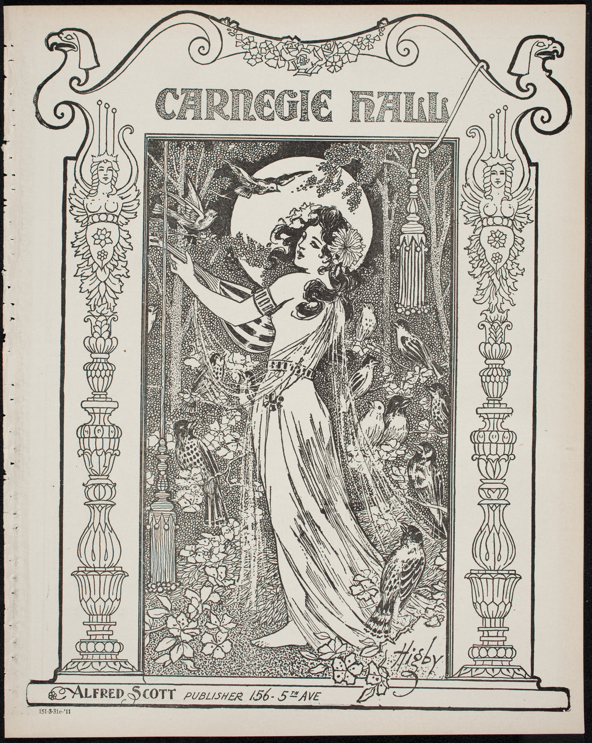 Isadora Duncan, Dancer, with the New York Symphony Orchestra, March 31, 1911, program page 1