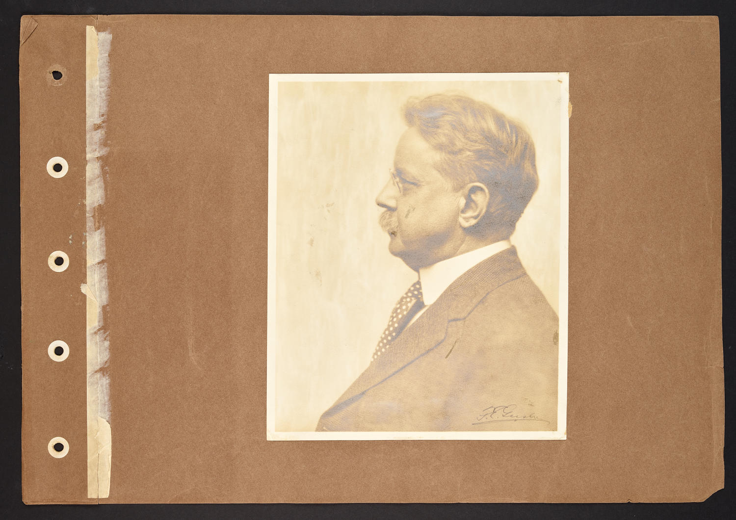 William Burnet Tuthill Scrapbook, page 9: Portrait of William Burnet Tuthill