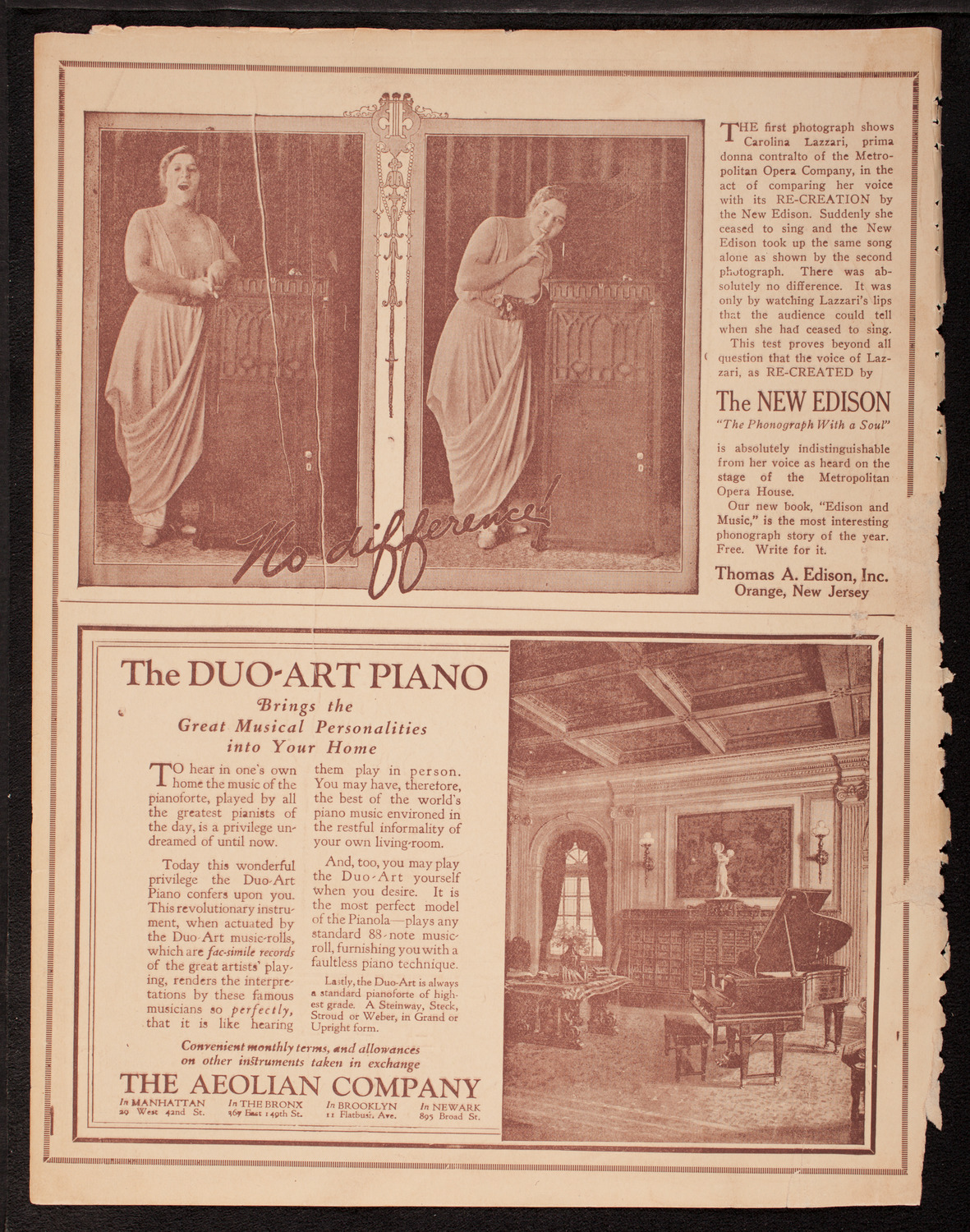 Marguerite D'Alvarez, Contralto, November 1, 1919, program page 2