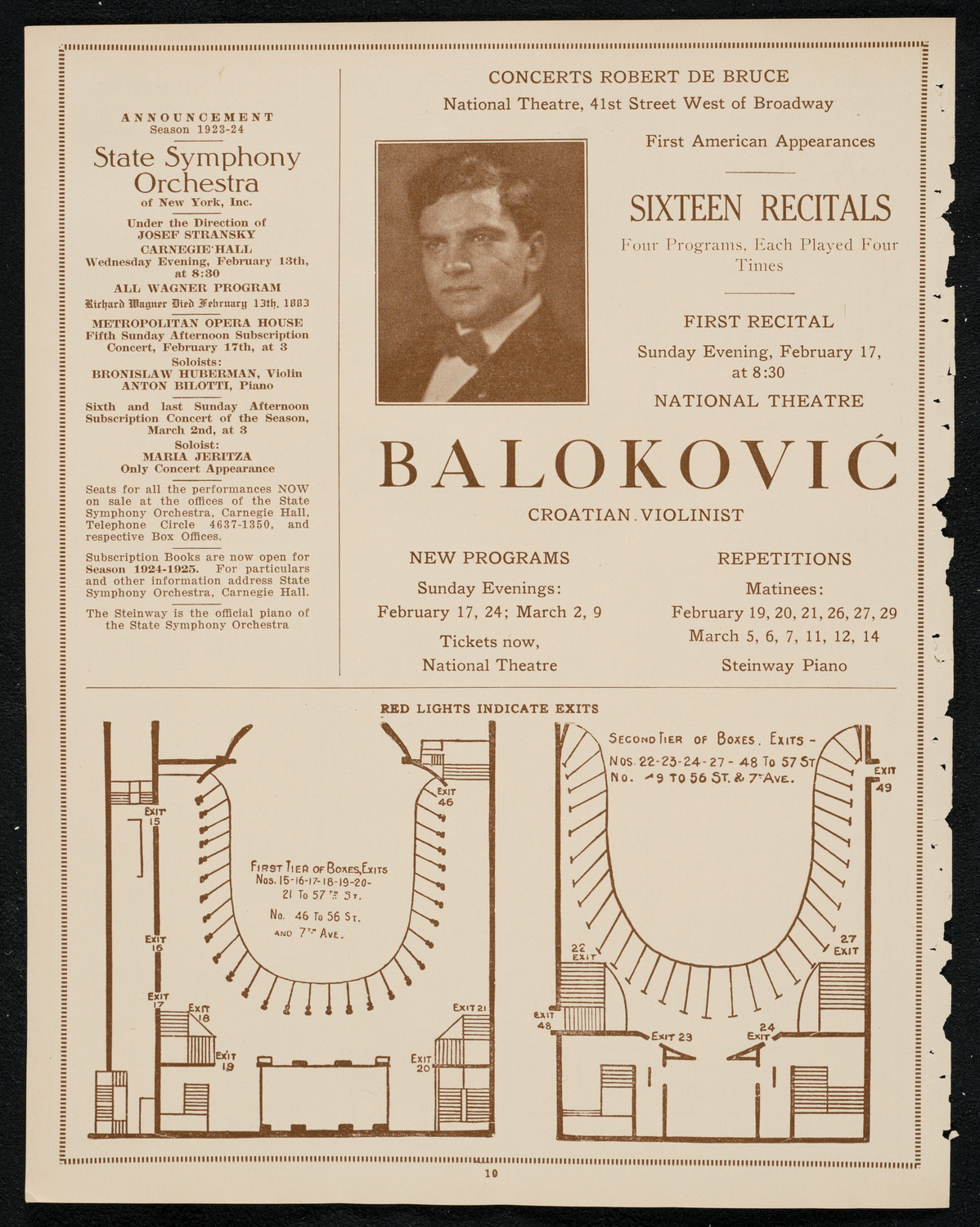 Margaret Matzenauer, Mezzo-Soprano, and Mitja Nikisch, Piano, February 8, 1924, program page 10