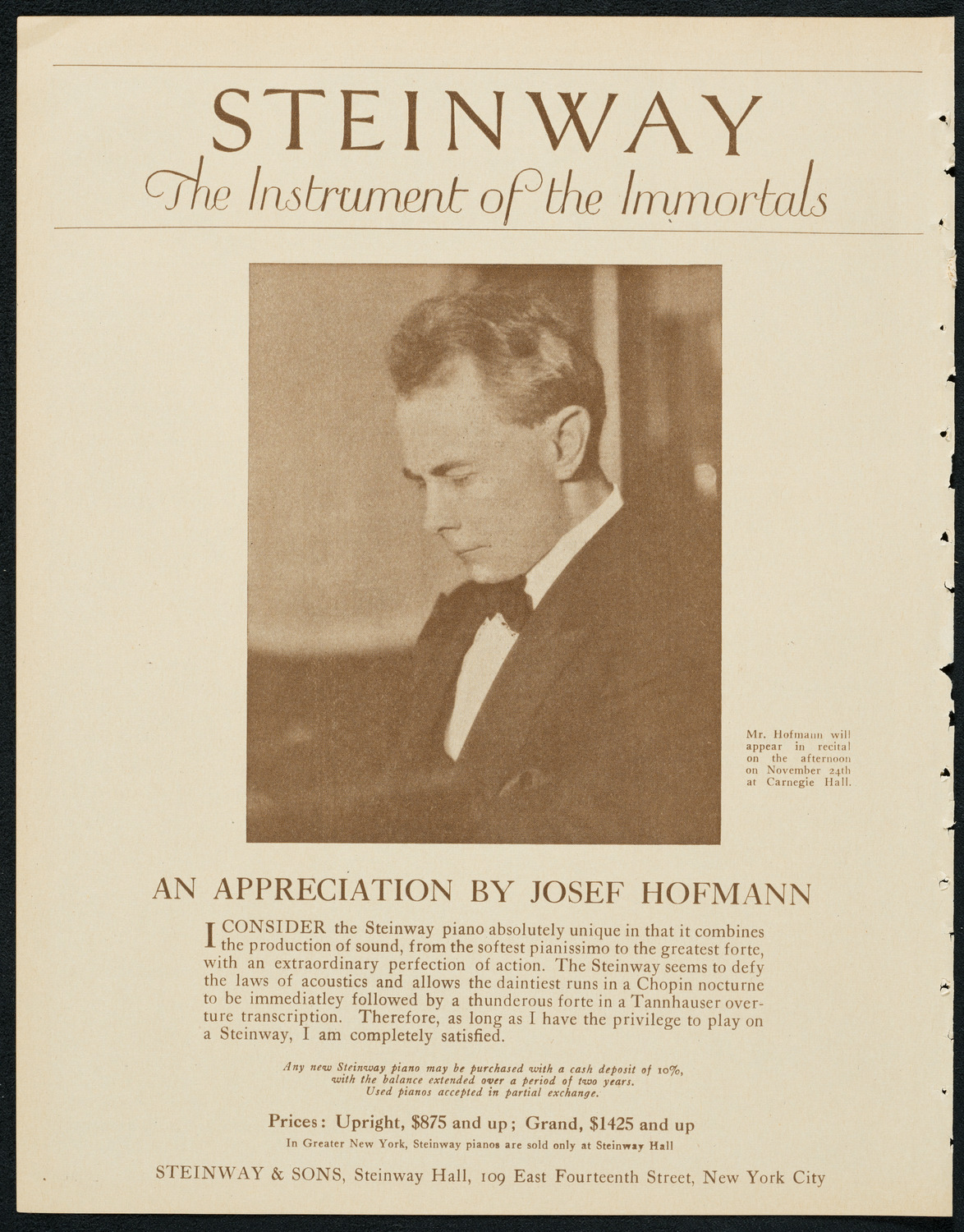 New York Symphony Orchestra: Beethoven Cycle, November 23, 1923, program page 4